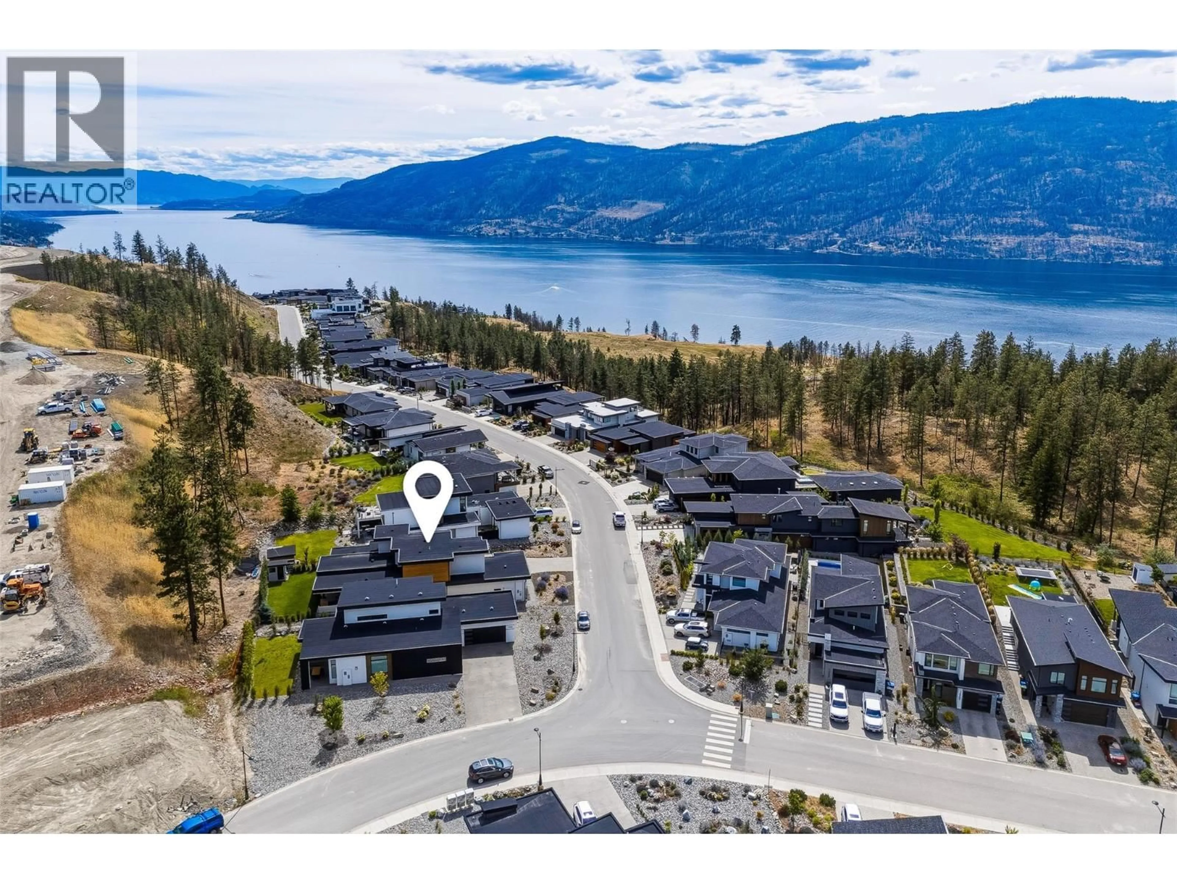 A pic from outside/outdoor area/front of a property/back of a property/a pic from drone, mountain view for 10245 BEACON HILL DRIVE, Lake Country British Columbia V4V0A9