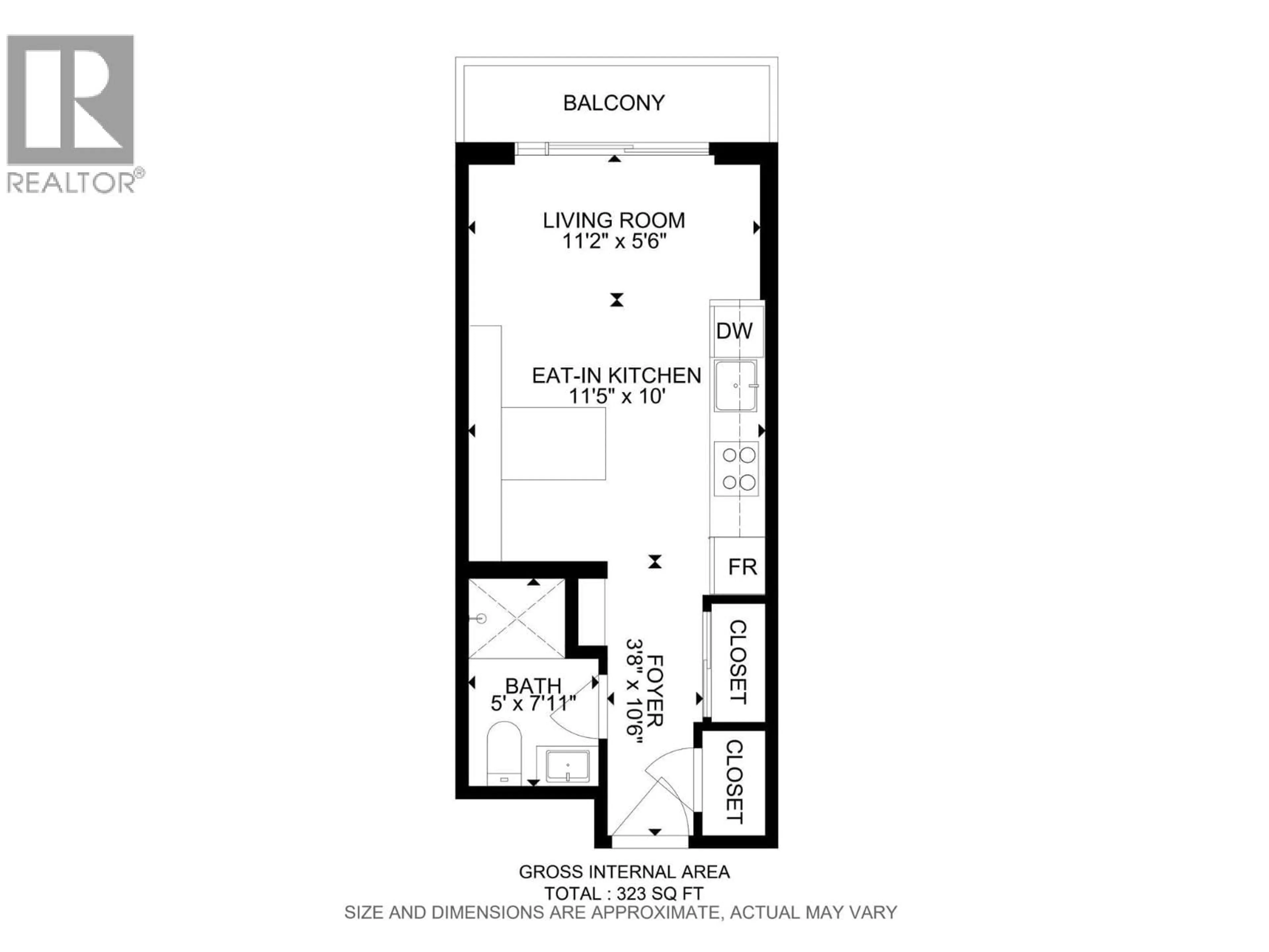 Floor plan for 807 - 1488 BERTRAM STREET, Kelowna British Columbia V1Y0M6