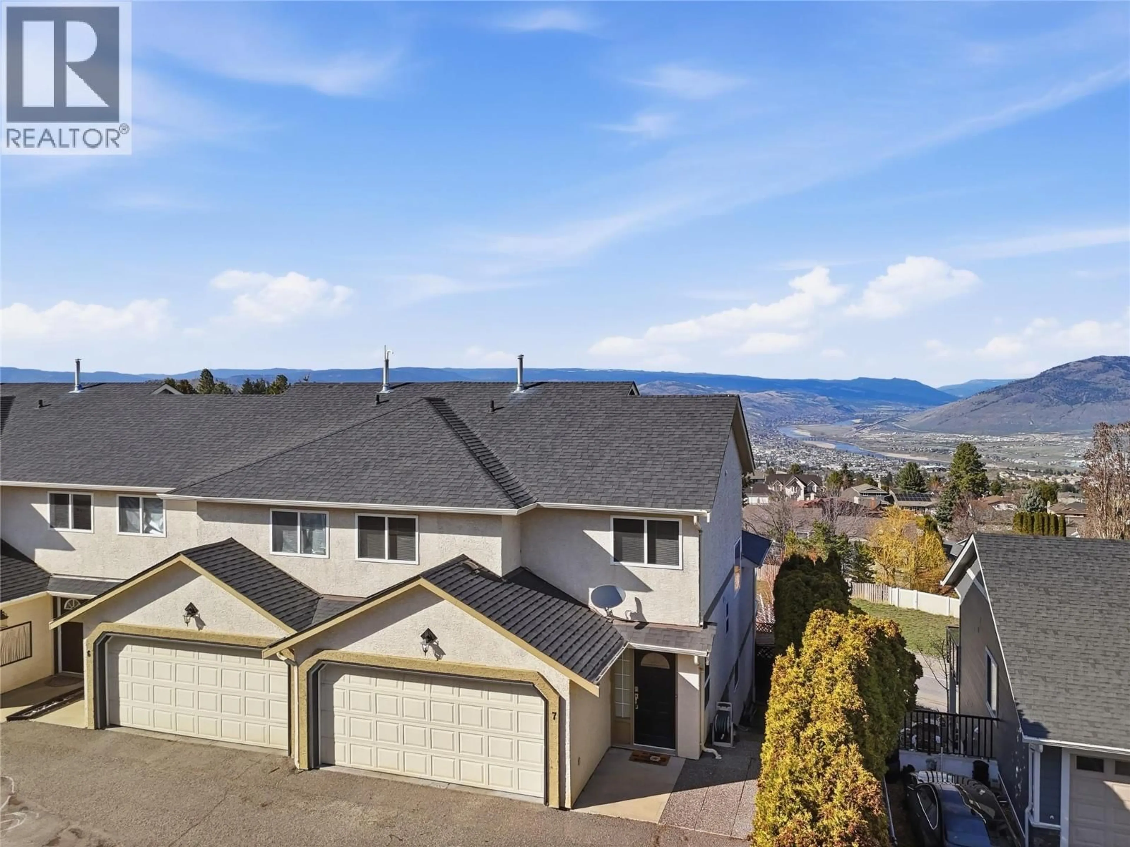 A pic from outside/outdoor area/front of a property/back of a property/a pic from drone, mountain view for 7 - 750 DUNROBIN DRIVE, Kamloops British Columbia V1S1X3