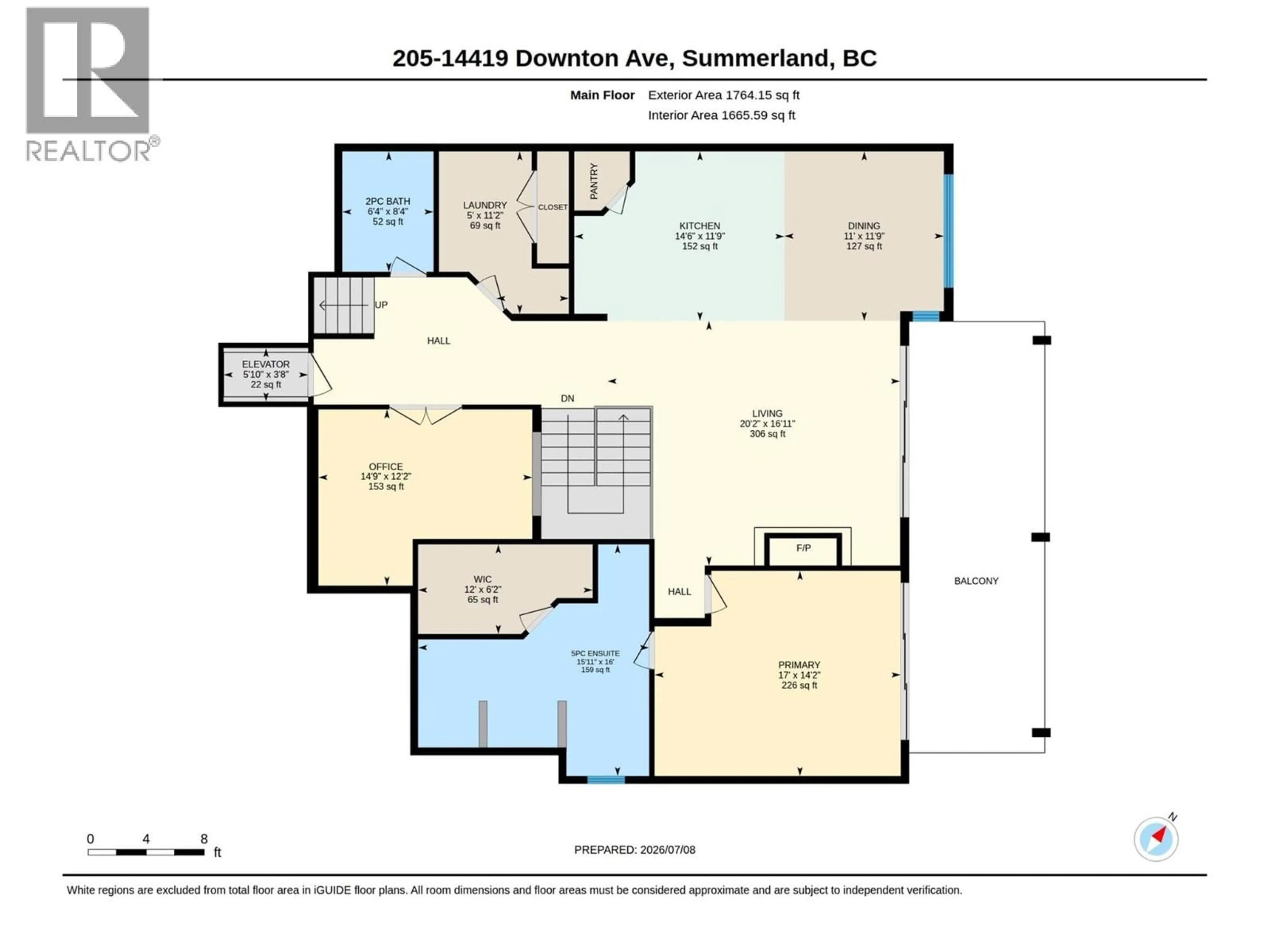 Floor plan for 205 - 14419 DOWNTON AVENUE, Summerland British Columbia V0H1Z1