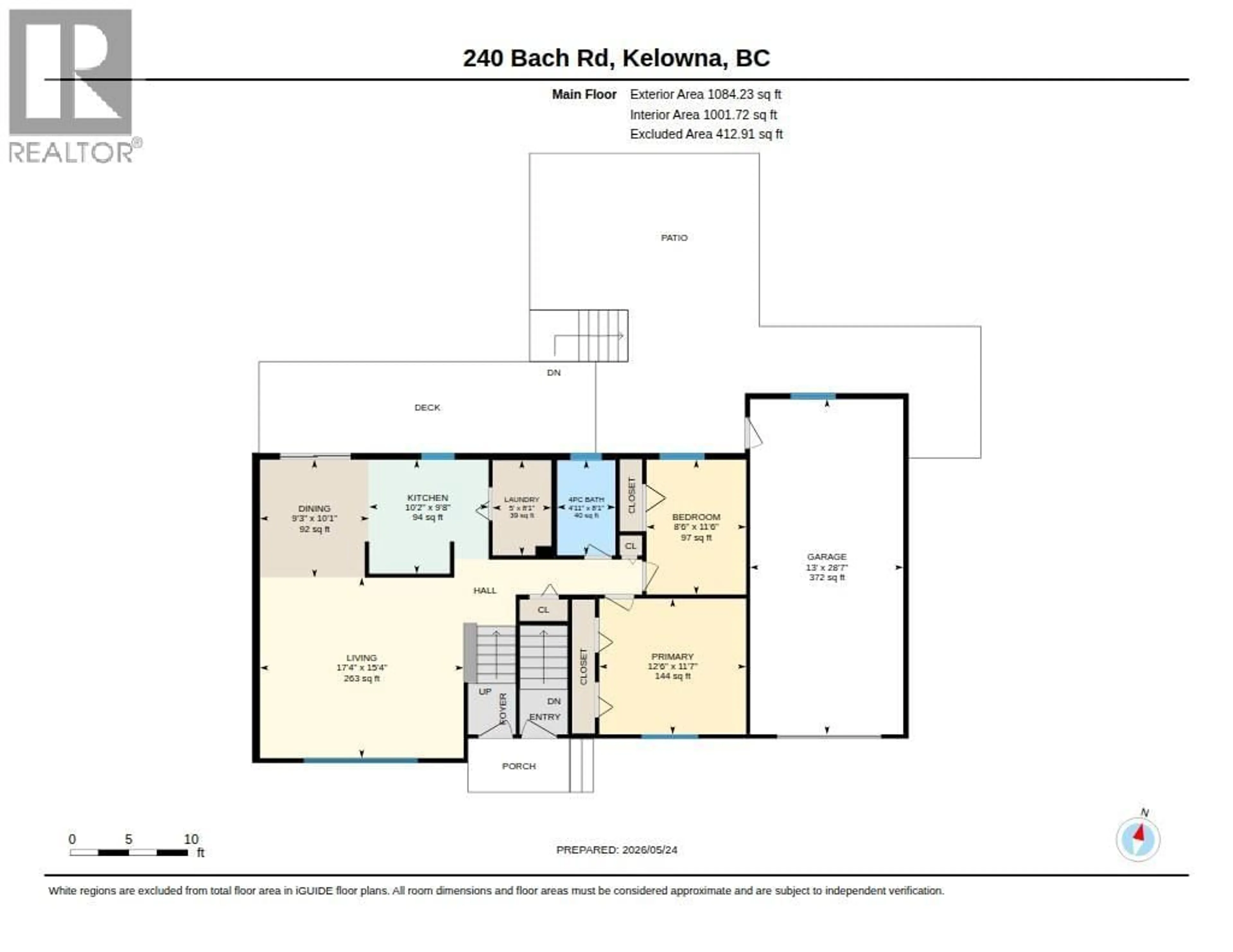 Floor plan for 240 BACH ROAD, Kelowna British Columbia V1X2K6