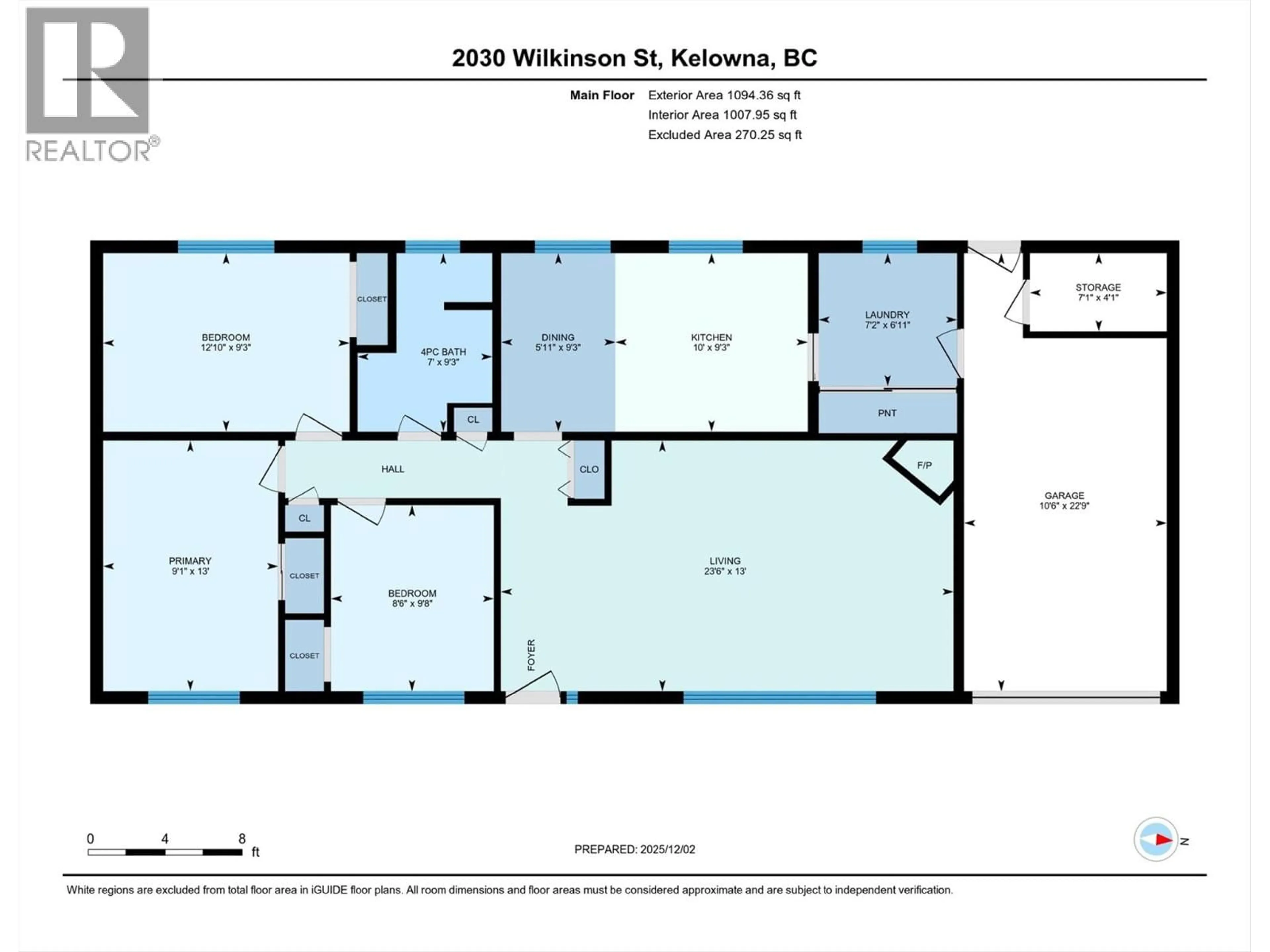 Floor plan for 2030 WILKINSON STREET, Kelowna British Columbia V1Y3Z8