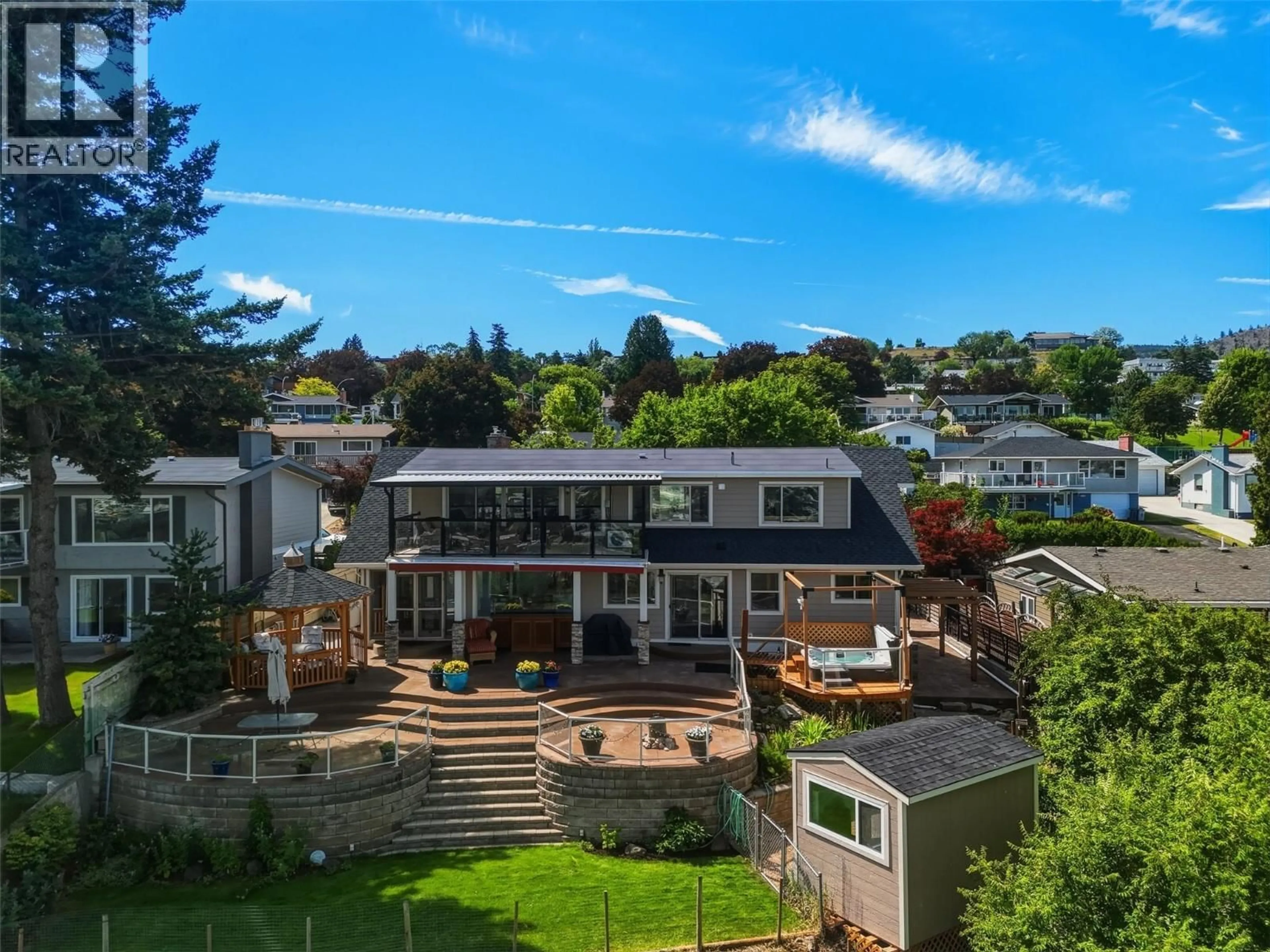 A pic from outside/outdoor area/front of a property/back of a property/a pic from drone, unknown for 474 STRATHCONA TERRACE, Kamloops British Columbia V2C1B9
