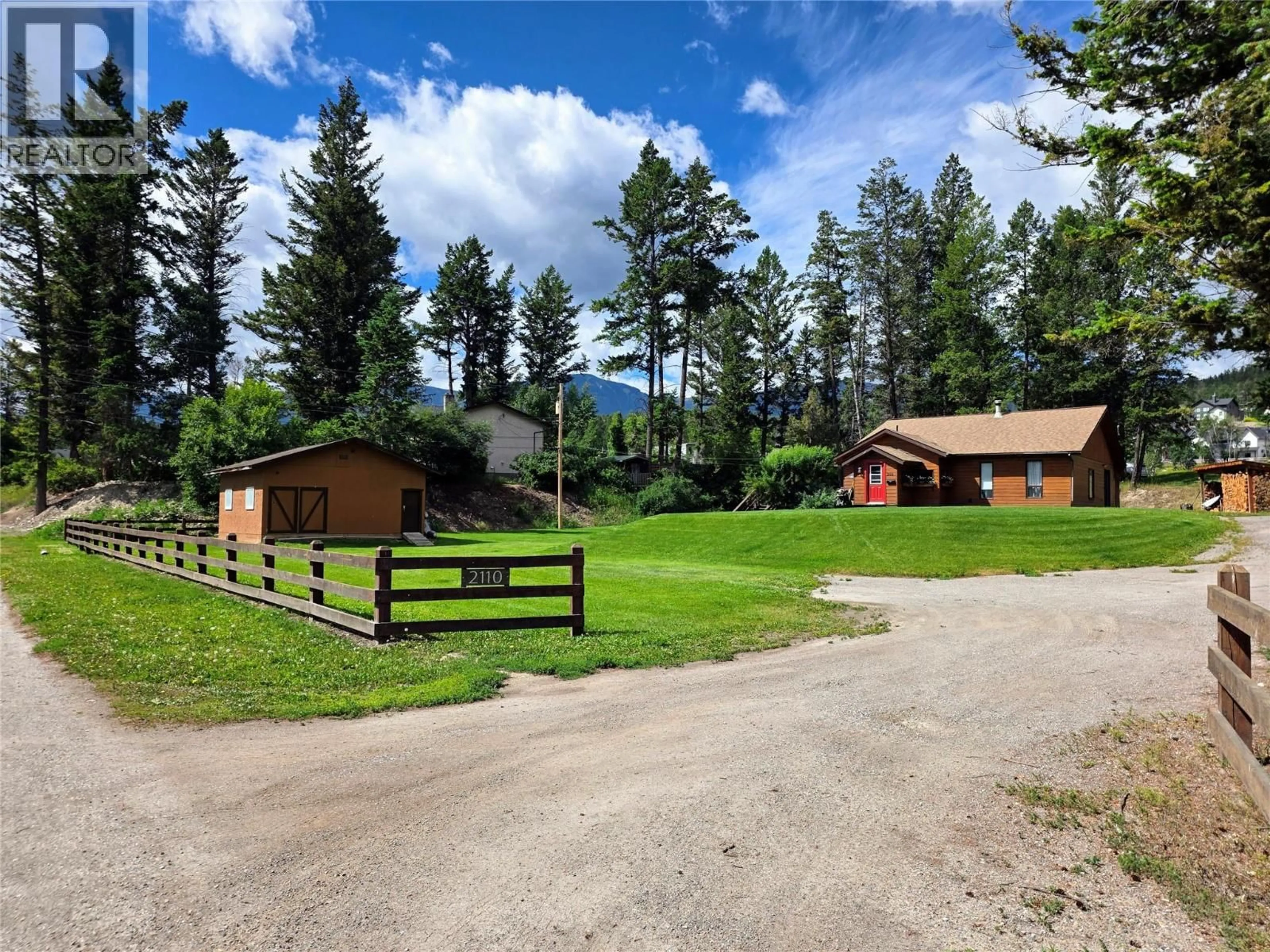 A pic from outside/outdoor area/front of a property/back of a property/a pic from drone, mountain view for 2110 13TH AVENUE, Invermere British Columbia V0A1K4