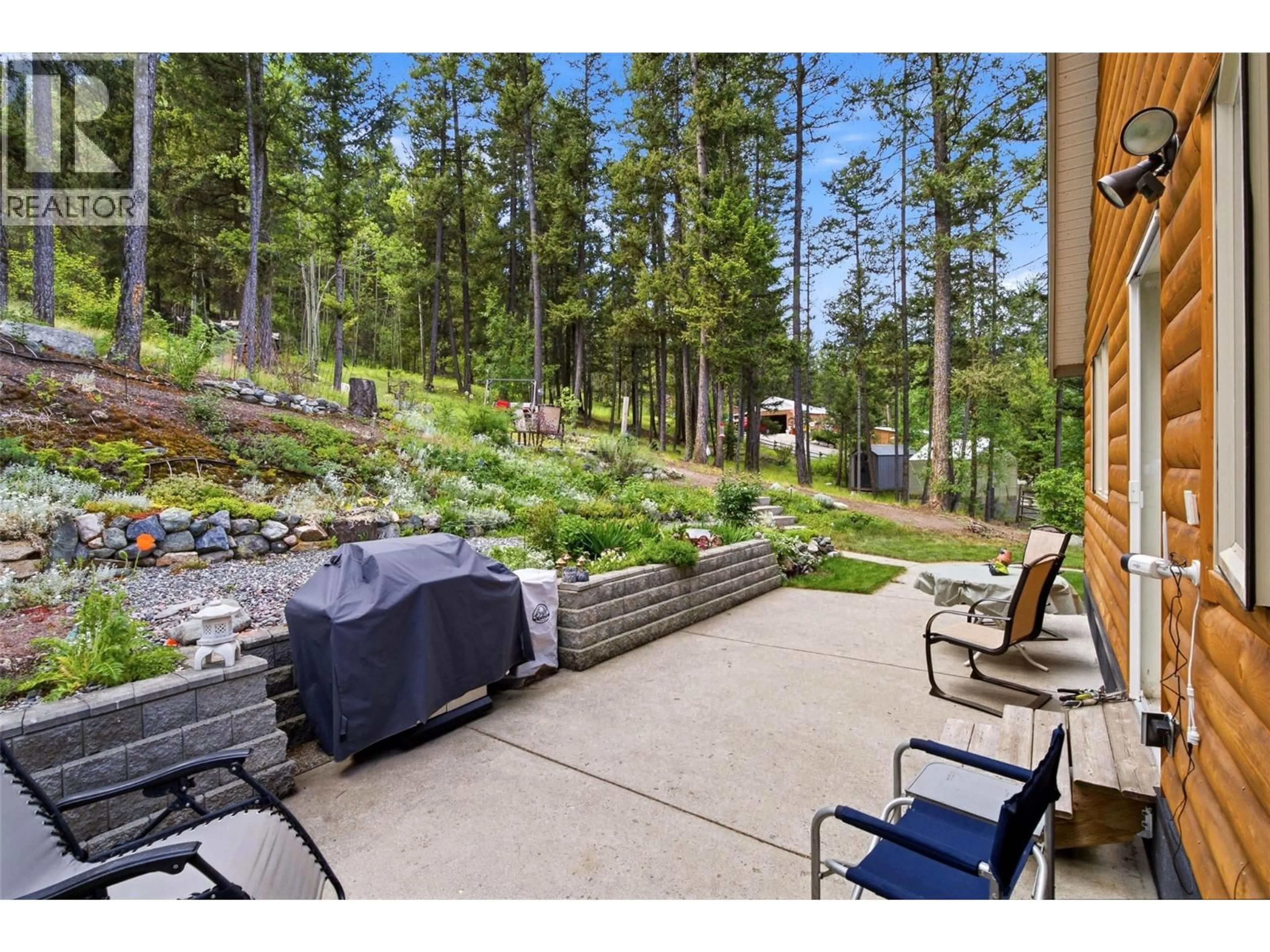 Patio, forest/trees view for 4492 IRON MOUNTAIN ROAD, Merritt British Columbia V1K1B8