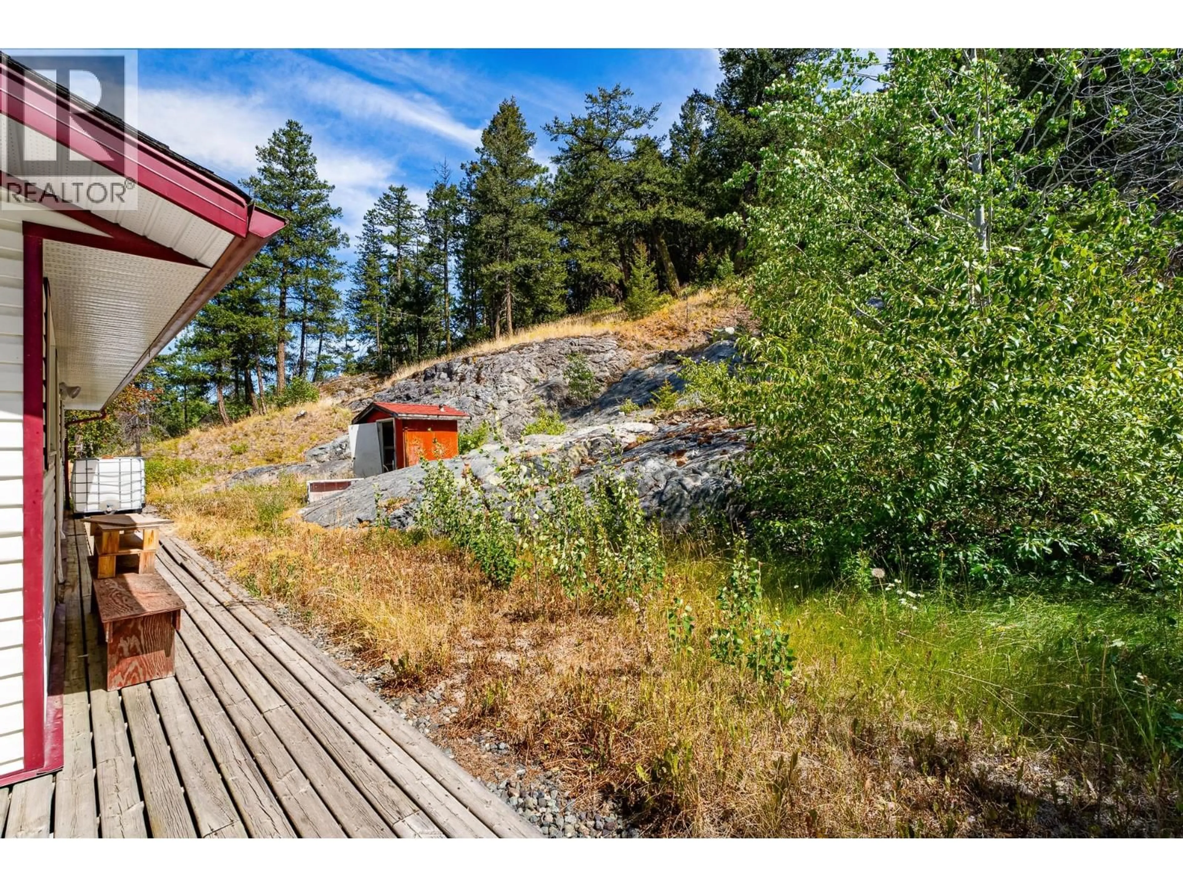 A pic from outside/outdoor area/front of a property/back of a property/a pic from drone, forest/trees view for 3104 PANORAMA DRIVE, Merritt British Columbia V1K1J4
