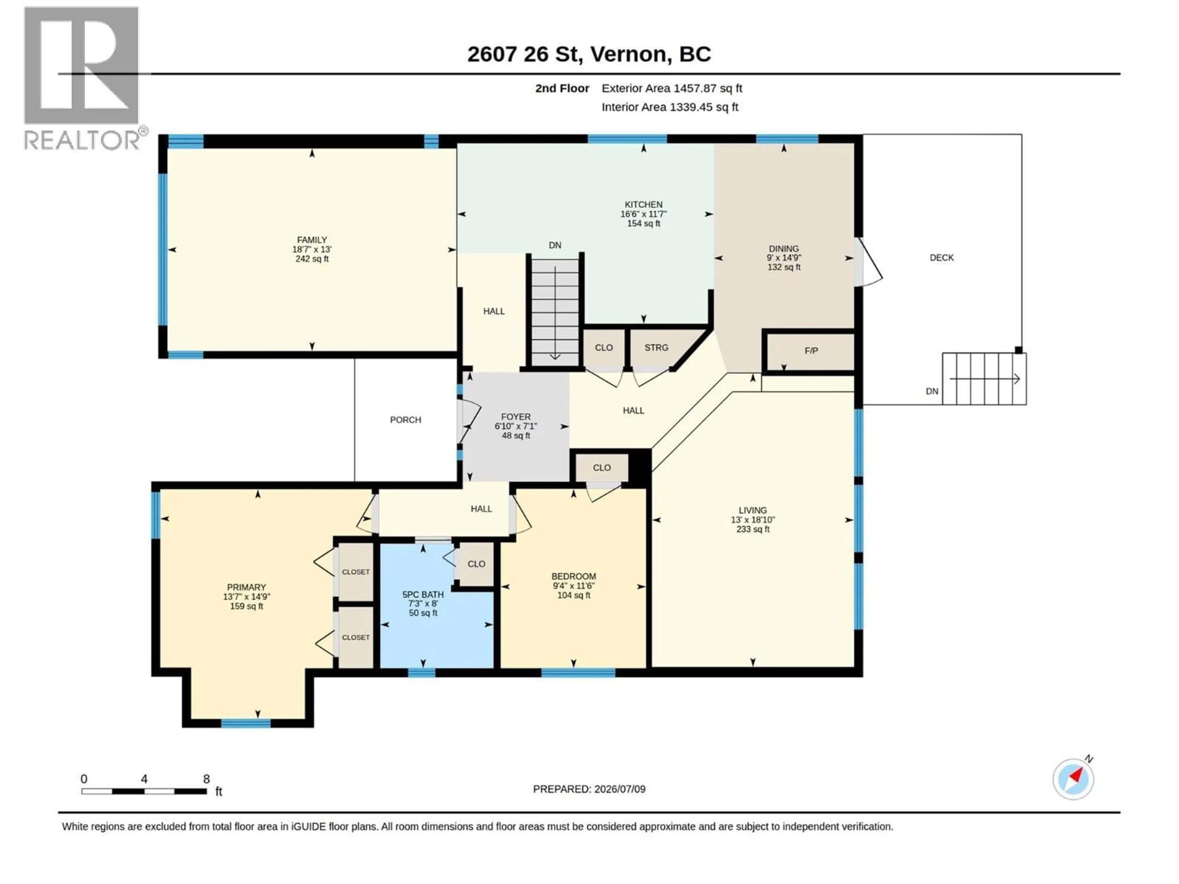 Floor plan for 2607 26 STREET, Vernon British Columbia V1T4T6