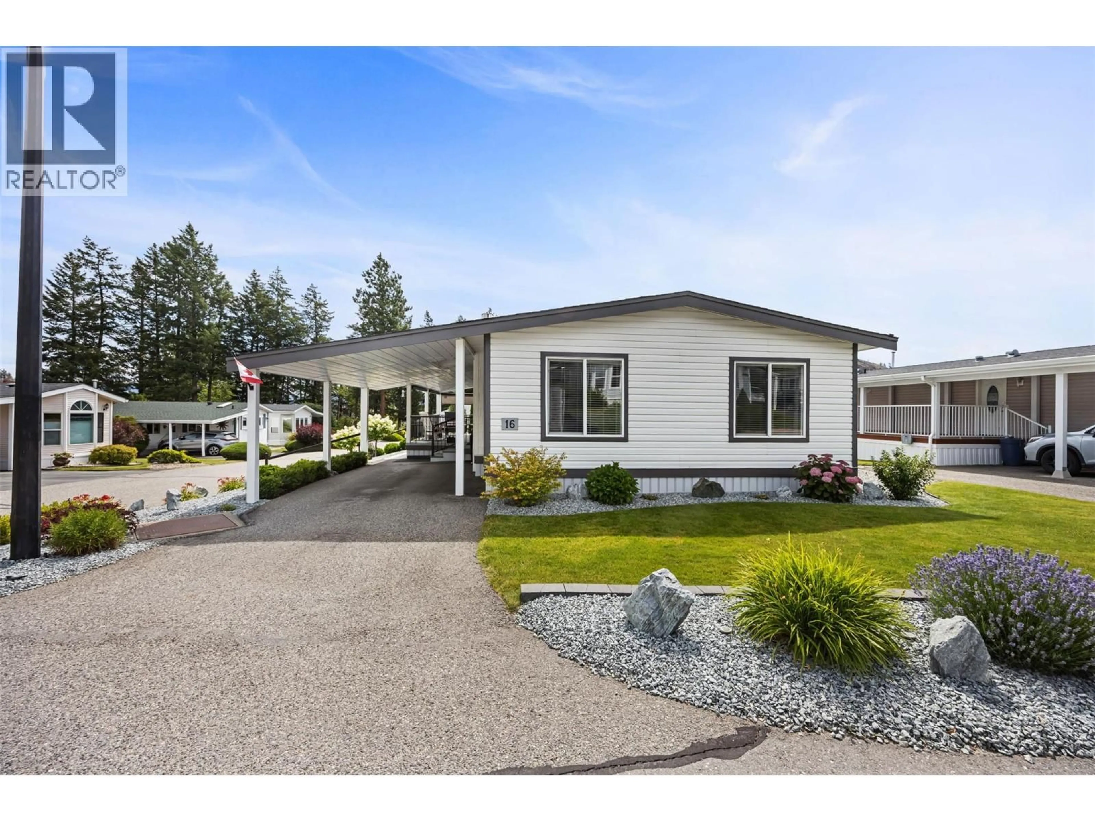 Home with vinyl exterior material, street for 16 - 1850 SHANNON LAKE ROAD, West Kelowna British Columbia V4T1L6