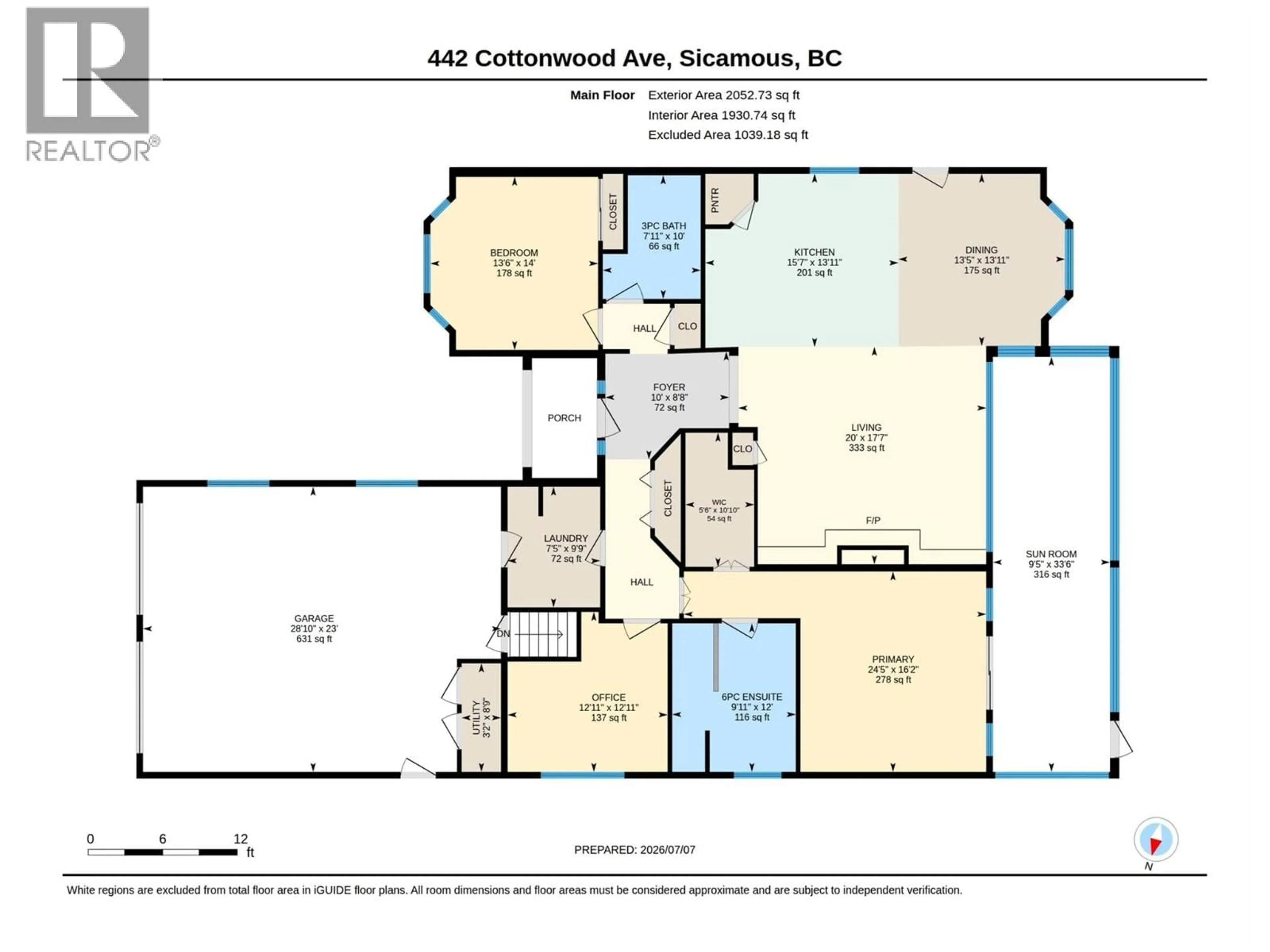 Floor plan for 442 COTTONWOOD AVENUE, Sicamous British Columbia V0E2V1