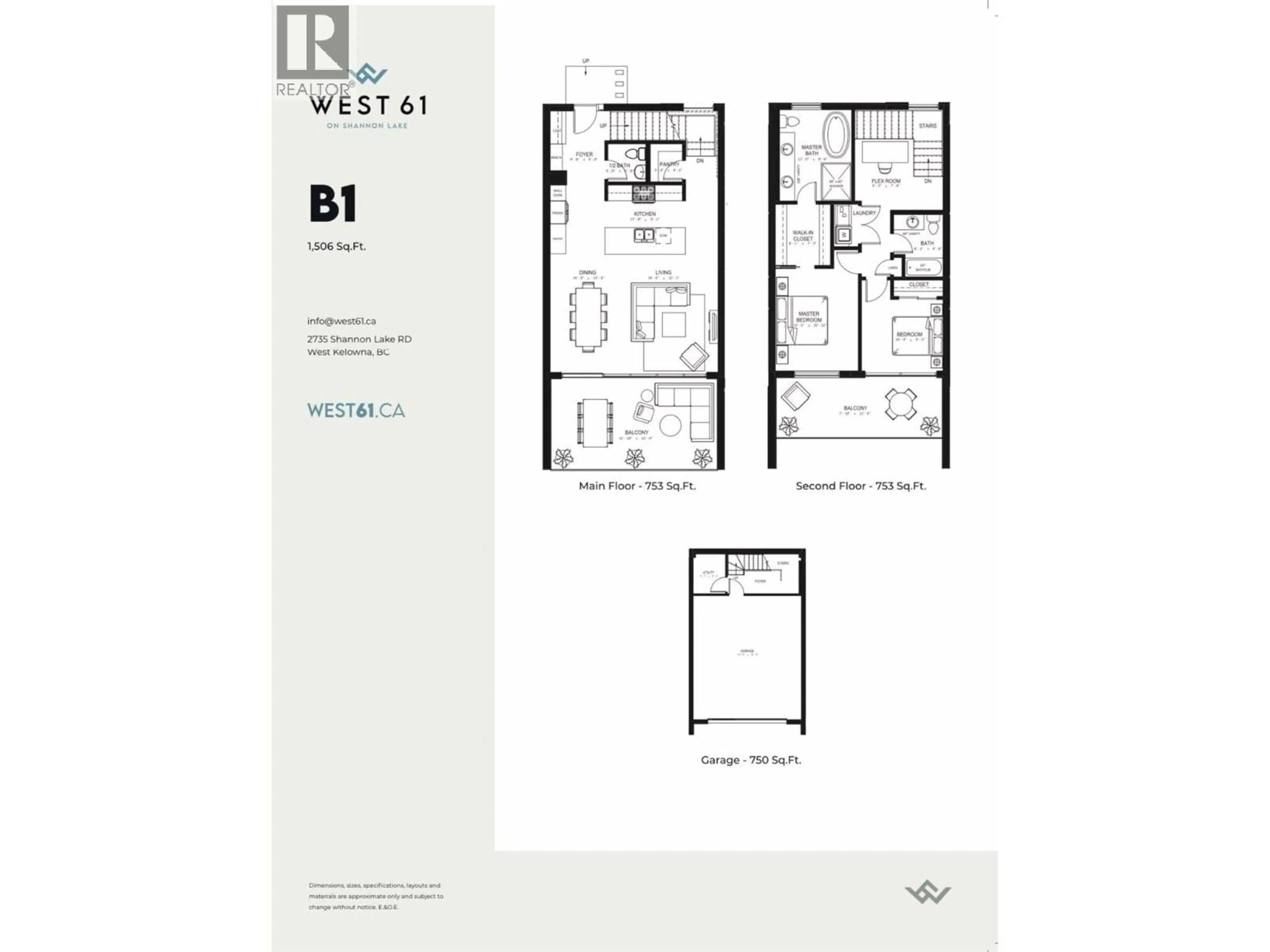 Floor plan for 402 - 2735 SHANNON LAKE ROAD, West Kelowna British Columbia V4T1V6