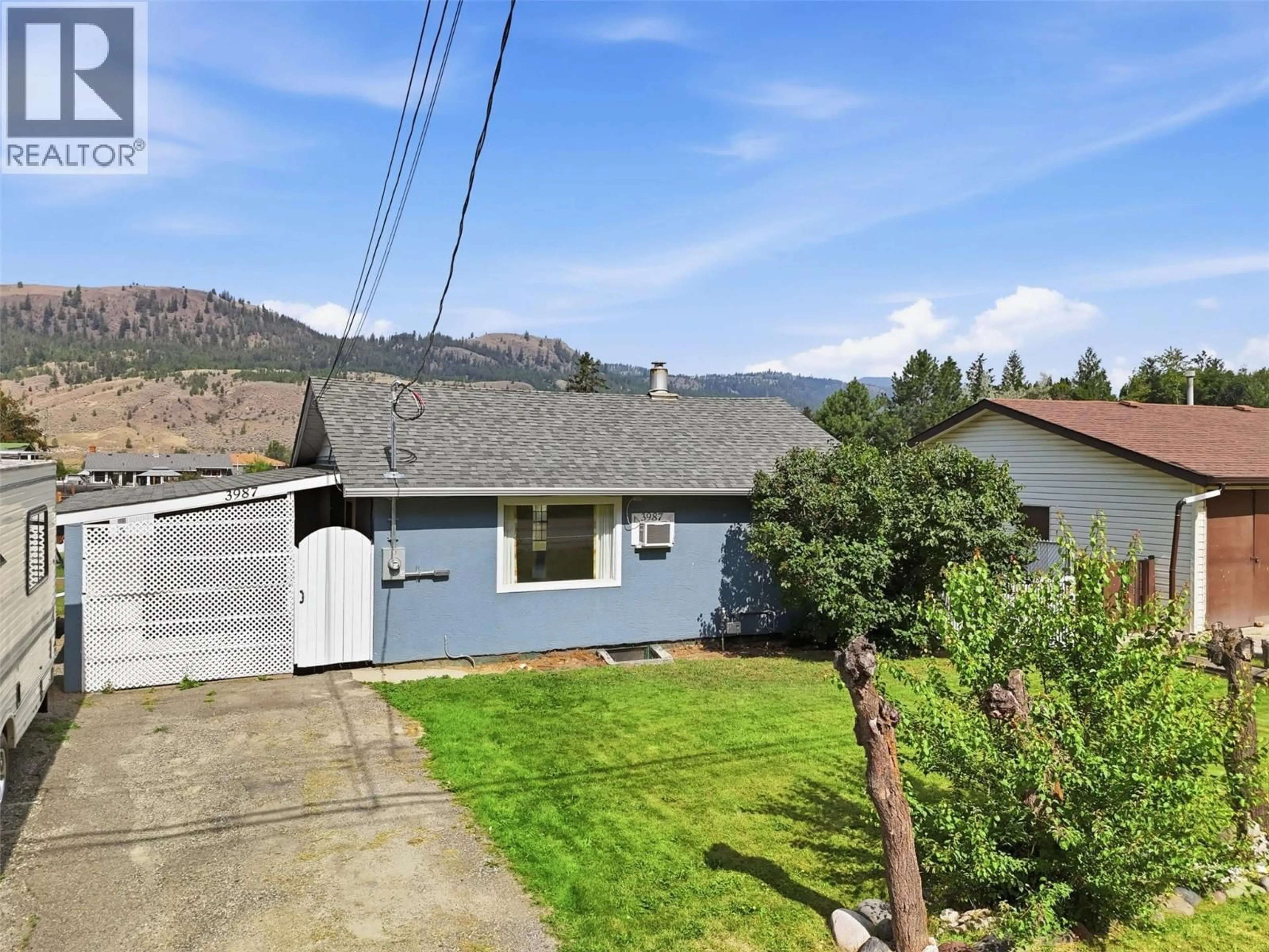 A pic from outside/outdoor area/front of a property/back of a property/a pic from drone, mountain view for 3987 YELLOWHEAD HIGHWAY, Kamloops British Columbia V2H1K6