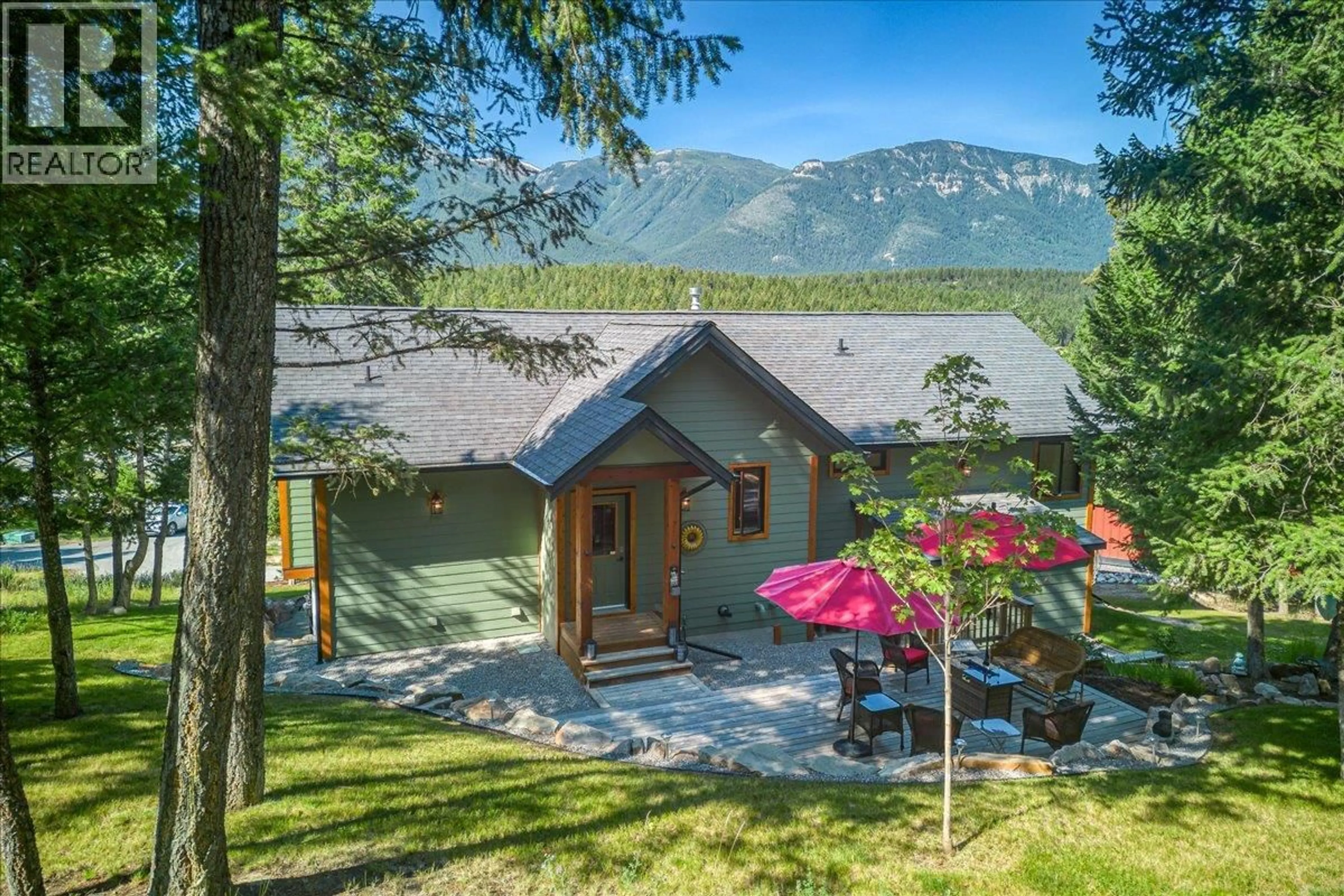 A pic from outside/outdoor area/front of a property/back of a property/a pic from drone, mountain view for 2545 SANDSTONE COURT, Invermere British Columbia V0A1K6