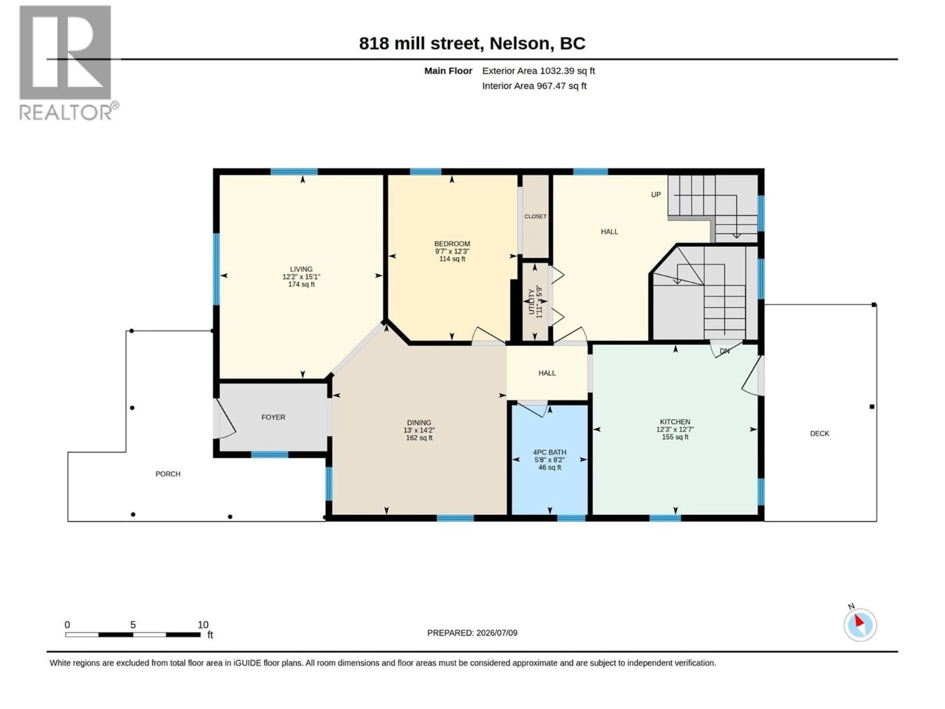Floor plan for 818 MILL STREET, Nelson British Columbia V1L4S7