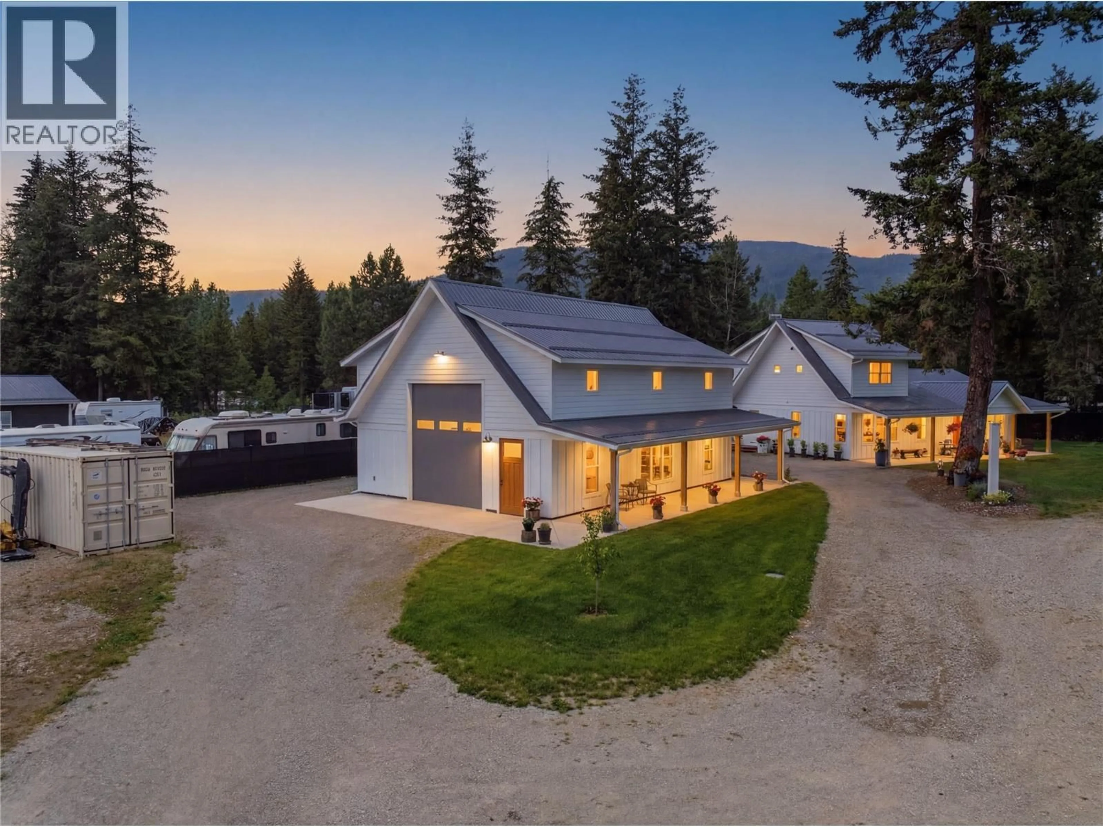 A pic from outside/outdoor area/front of a property/back of a property/a pic from drone, mountain view for 3747 HILLIAM ROAD, Scotch Creek British Columbia V0E1M5