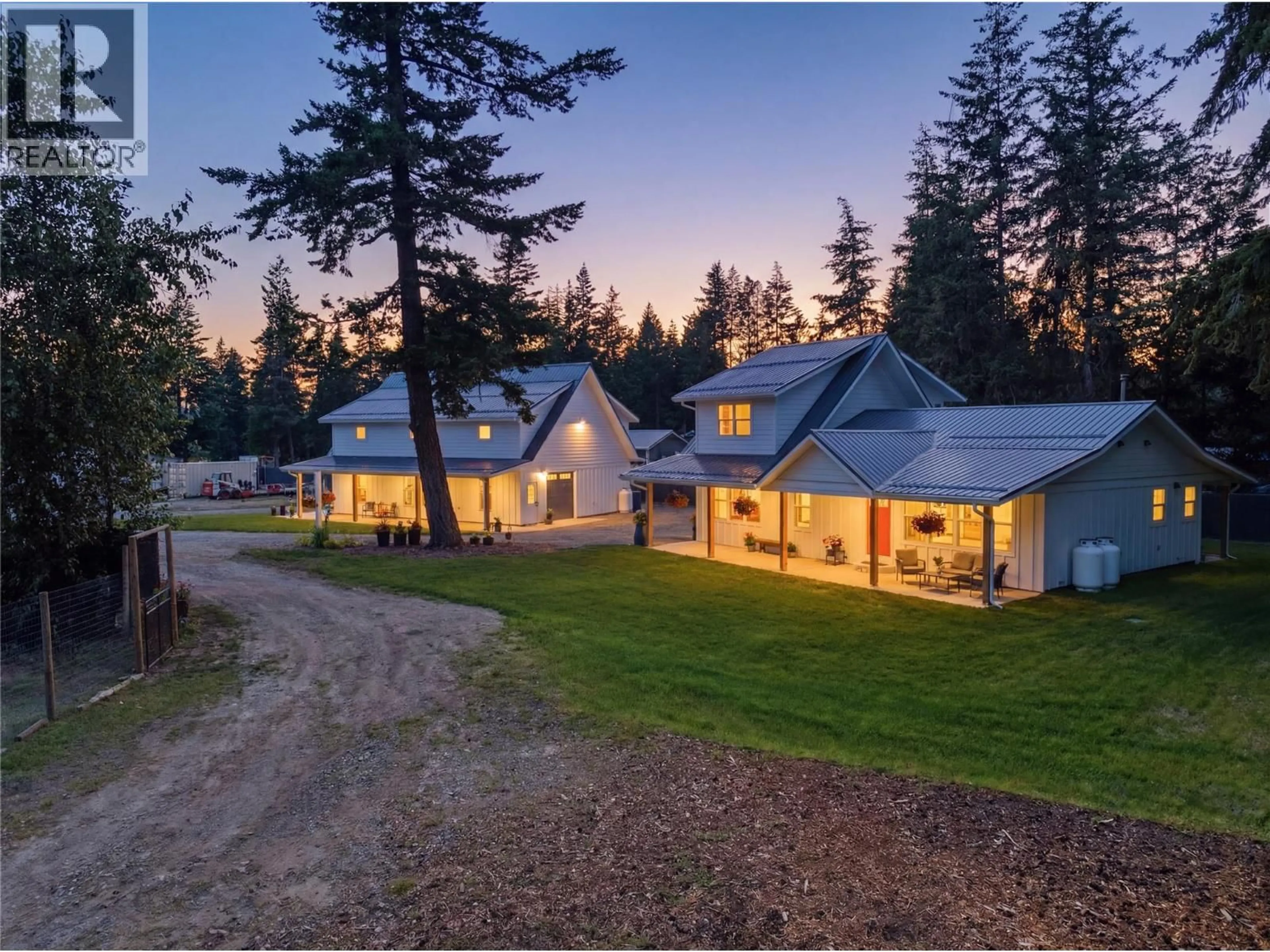 A pic from outside/outdoor area/front of a property/back of a property/a pic from drone, mountain view for 3747 HILLIAM ROAD, Scotch Creek British Columbia V0E1M5