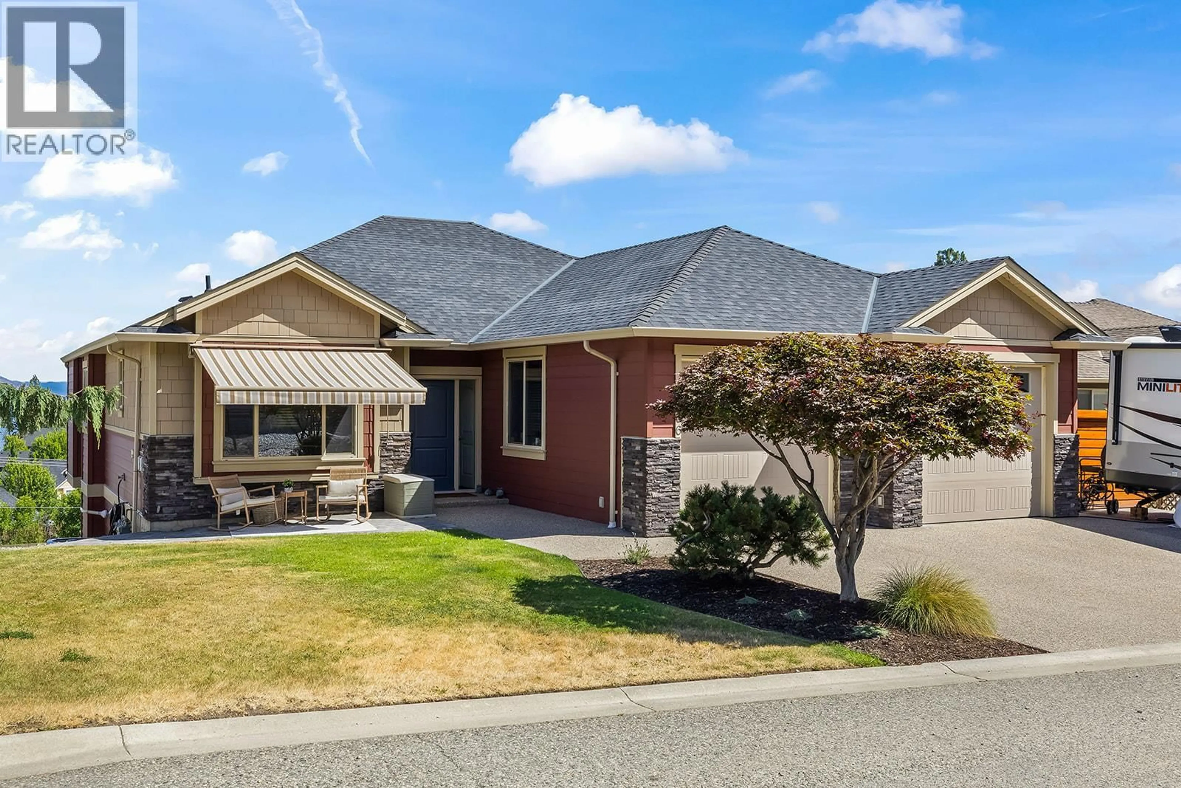 Home with brick exterior material, street for 366 TRUMPETER COURT, Kelowna British Columbia V1W5J4