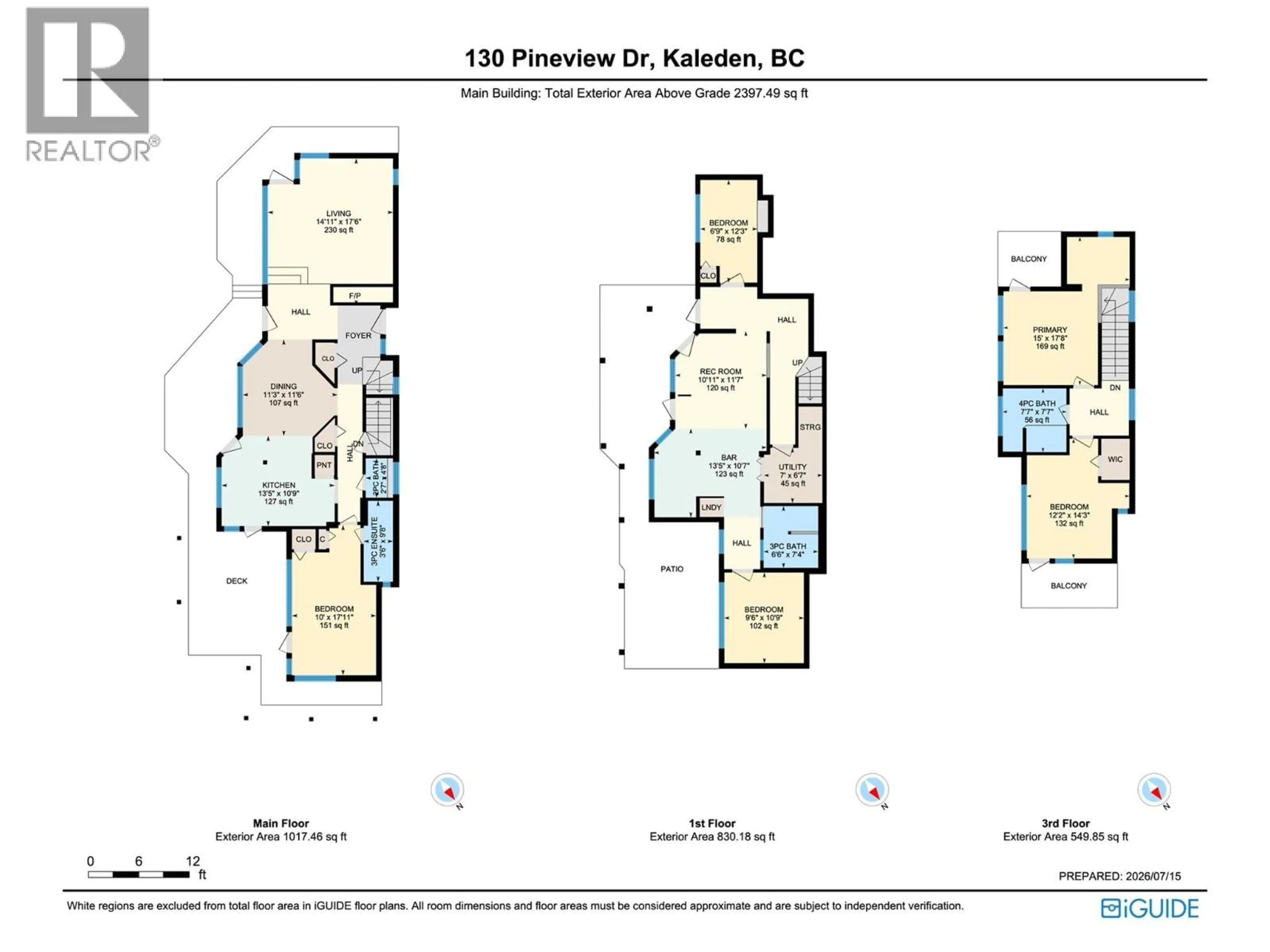 Floor plan for 130 PINEVIEW DRIVE, Kaleden British Columbia V0H1K0