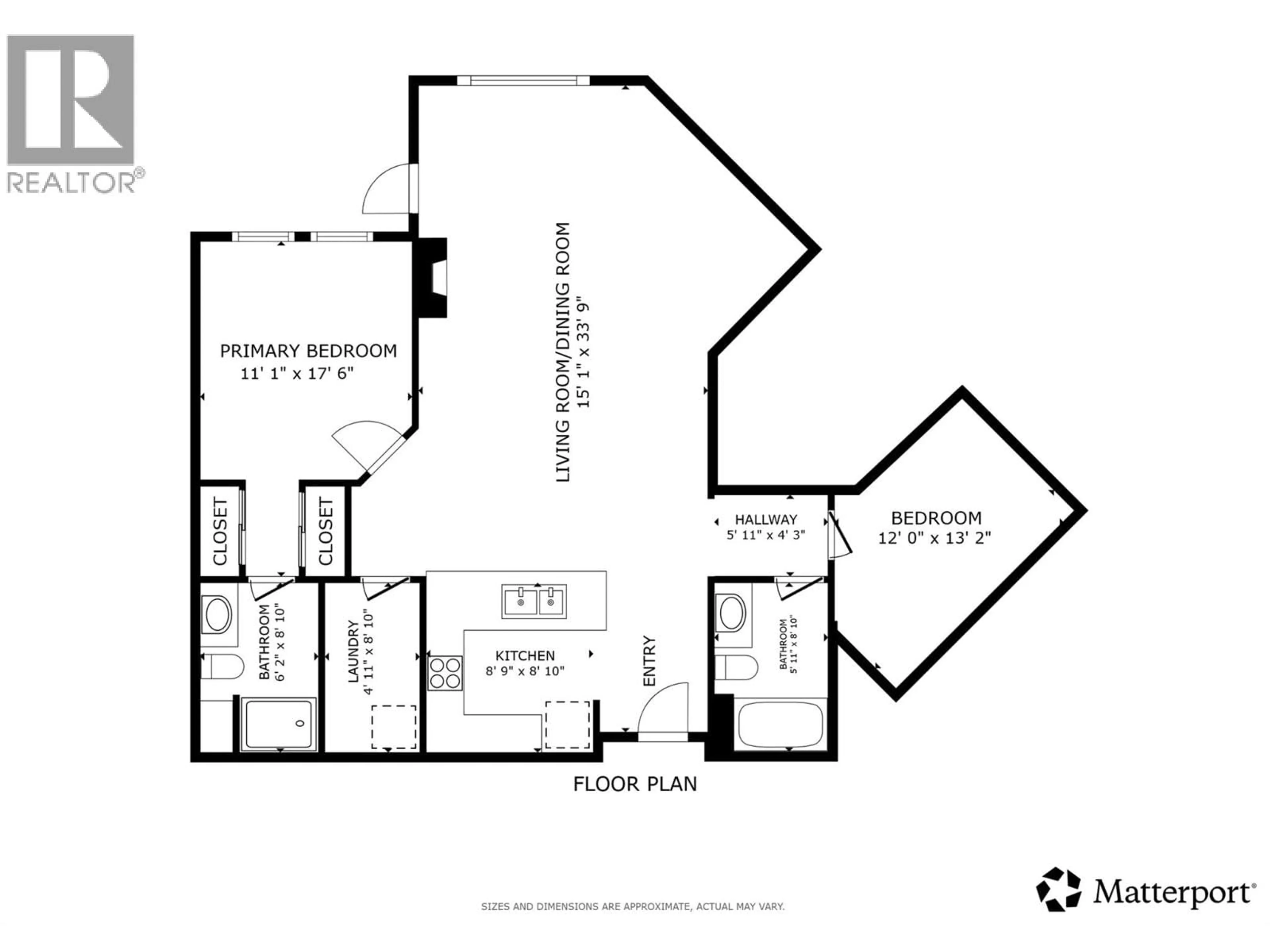 Floor plan for 401 - 3739 CASORSO ROAD, Kelowna British Columbia V1W5E8
