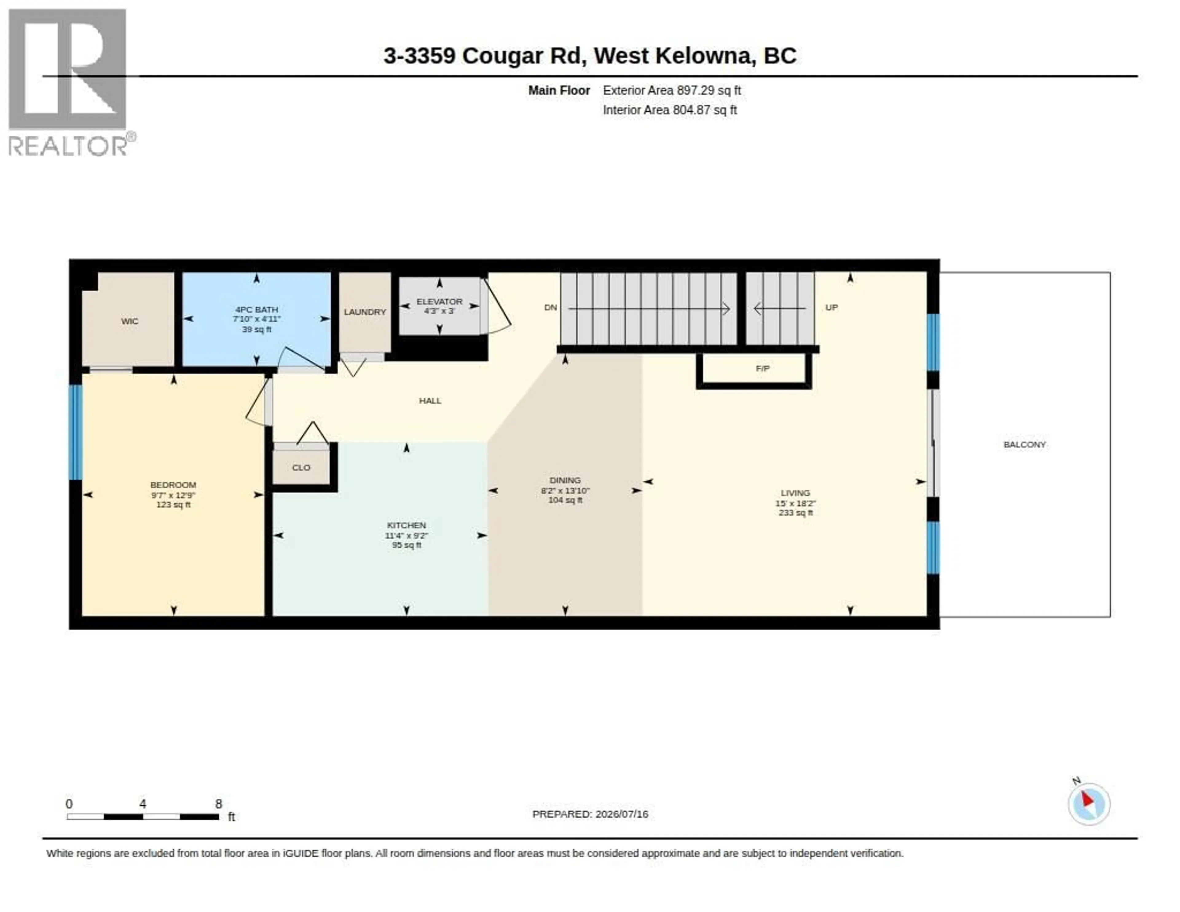 Floor plan for 3 - 3359 COUGAR ROAD, Westbank British Columbia V4T3G1