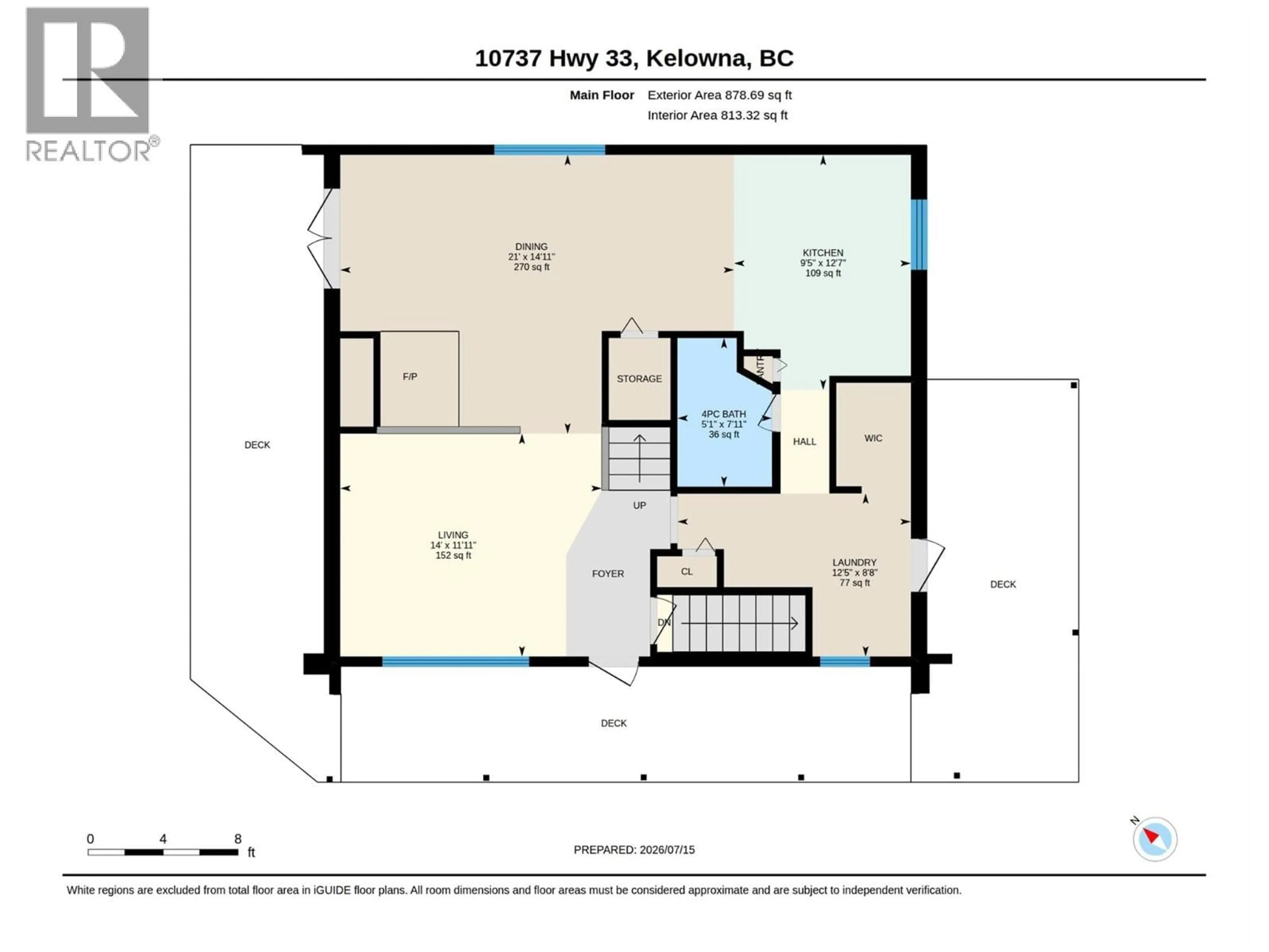 Floor plan for 10737 HIGHWAY 33 OTHER EAST, Kelowna British Columbia V1P1J9