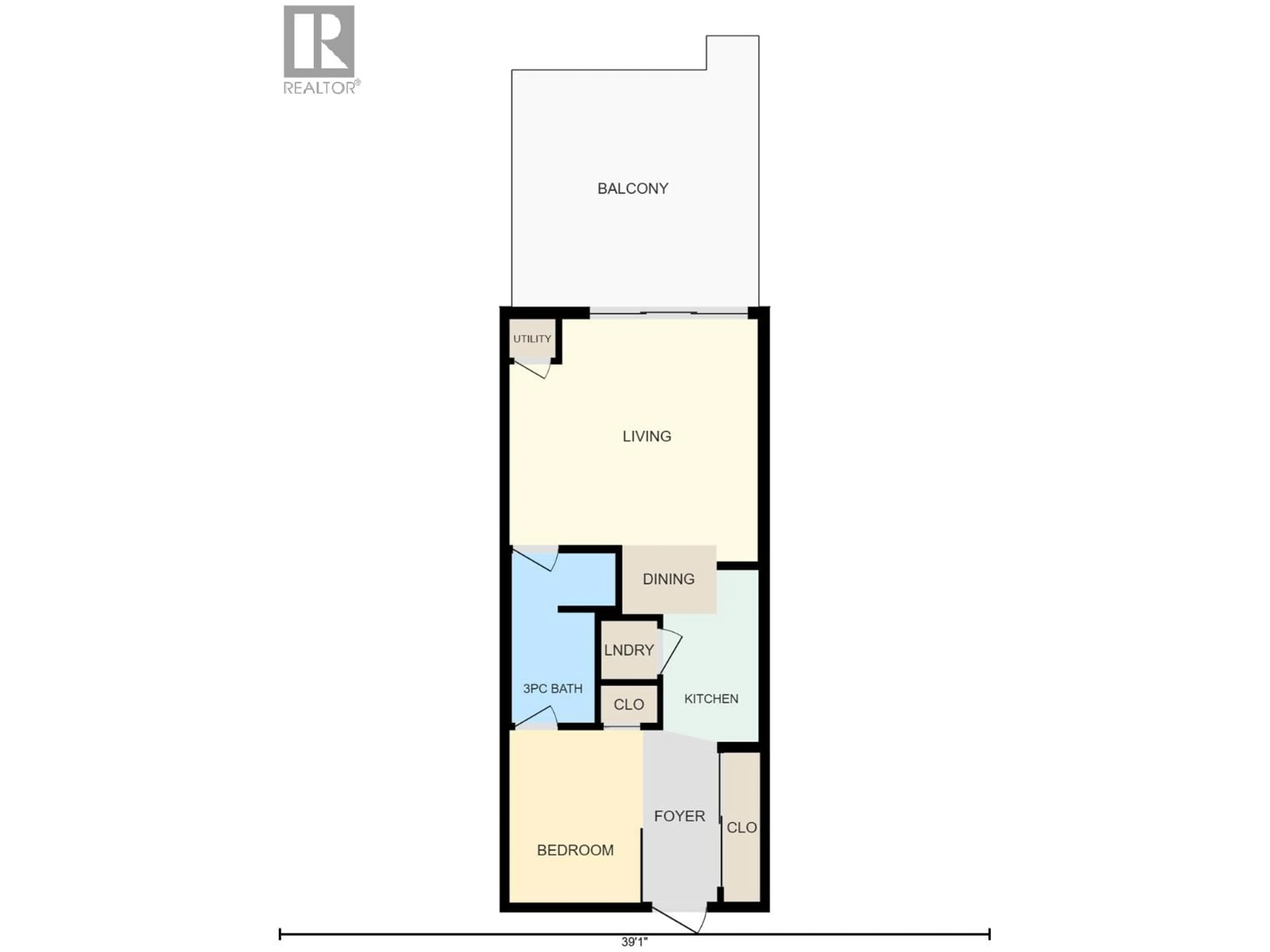 Floor plan for 204 - 1083 KLO ROAD, Kelowna British Columbia V1Y4X6
