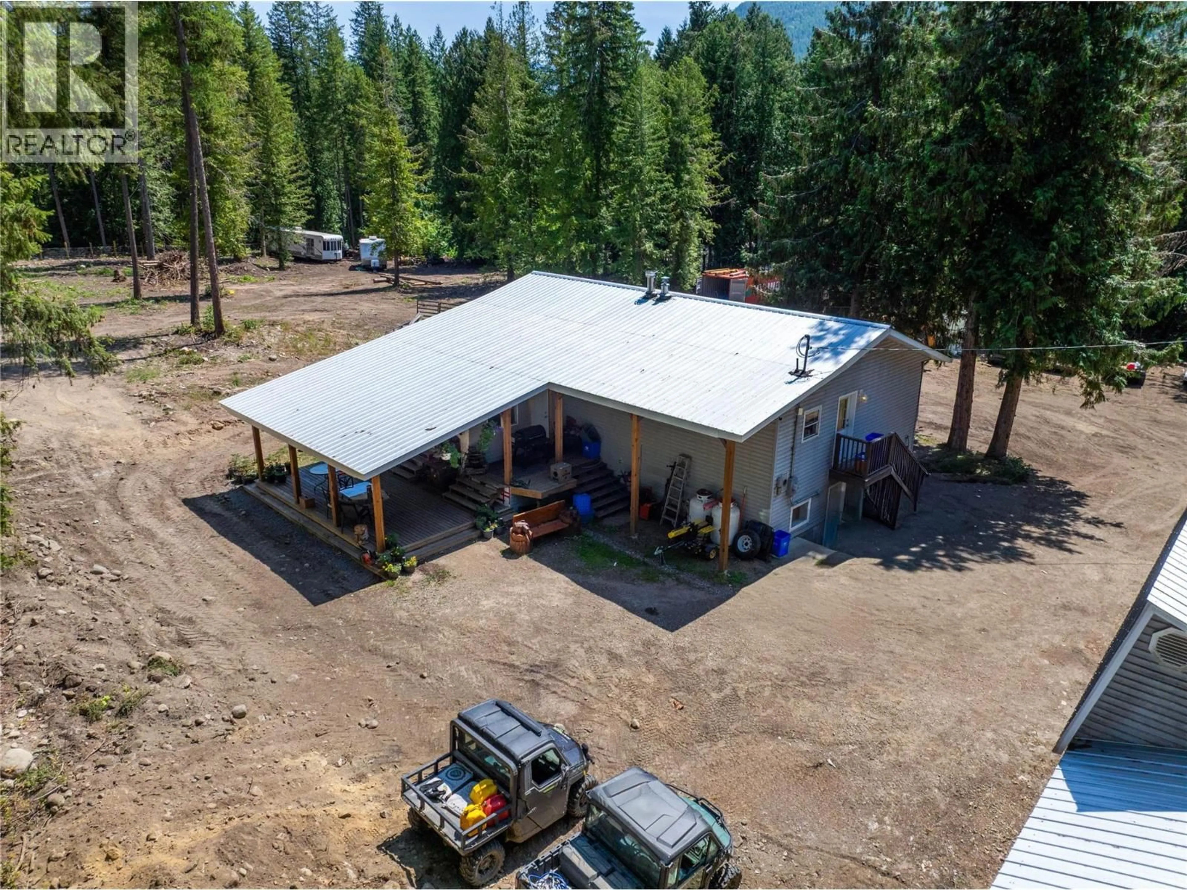 A pic from outside/outdoor area/front of a property/back of a property/a pic from drone, building for 73 WATERSHED ROAD, Enderby British Columbia V4Y4K5