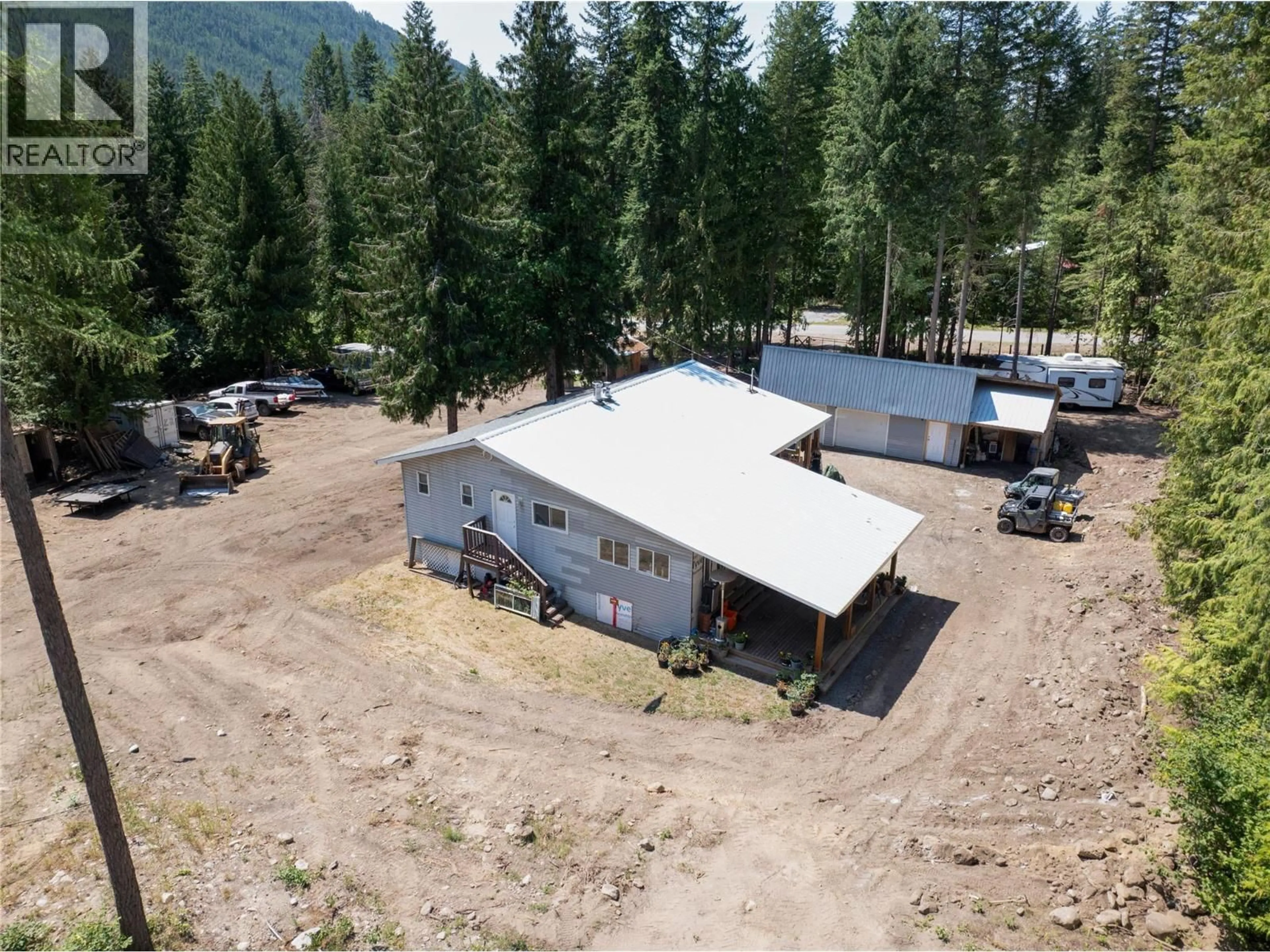 A pic from outside/outdoor area/front of a property/back of a property/a pic from drone, unknown for 73 WATERSHED ROAD, Enderby British Columbia V4Y4K5
