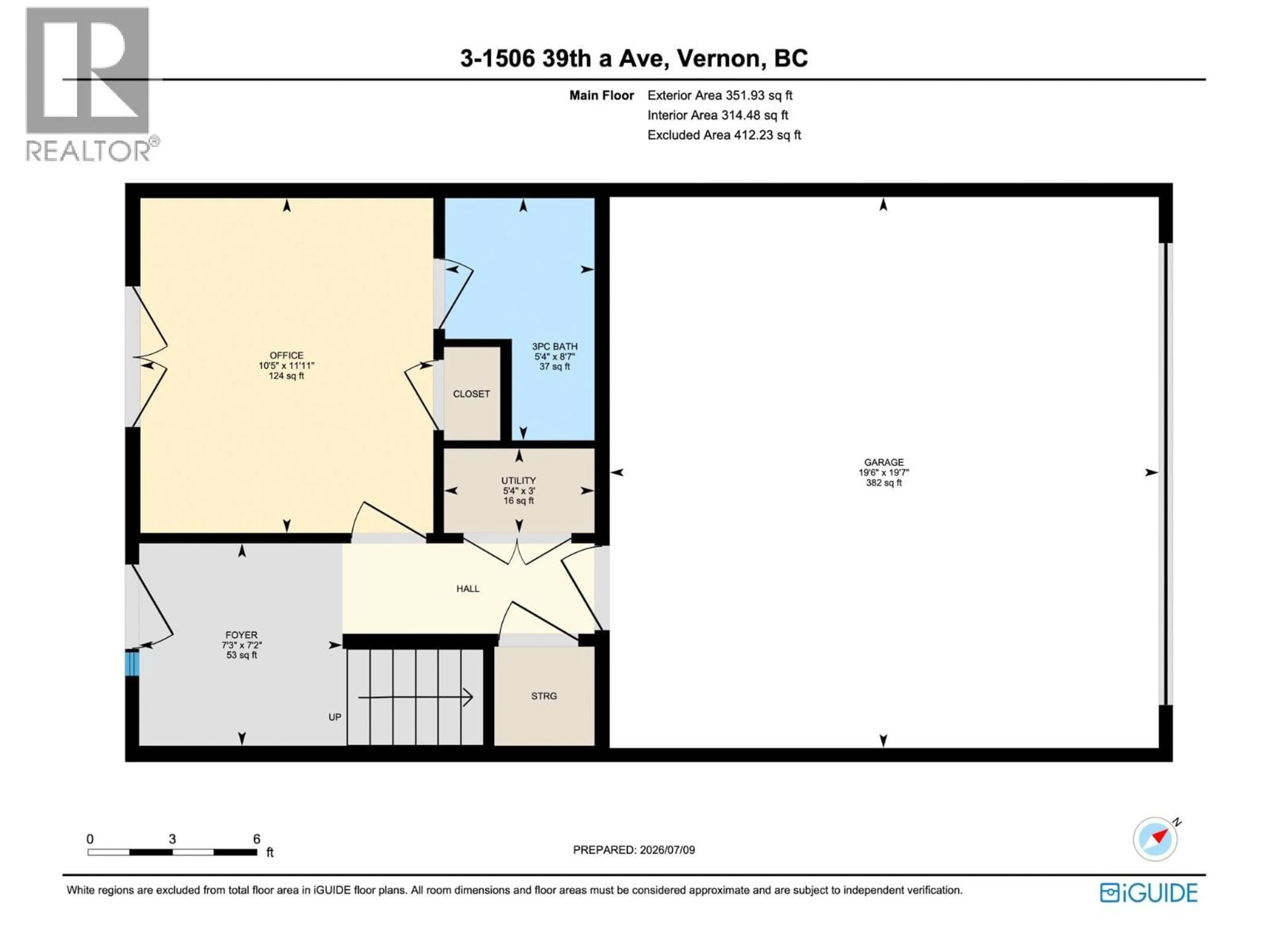 Floor plan for 3 - 1506 39A AVENUE, Vernon British Columbia V1Y7N2