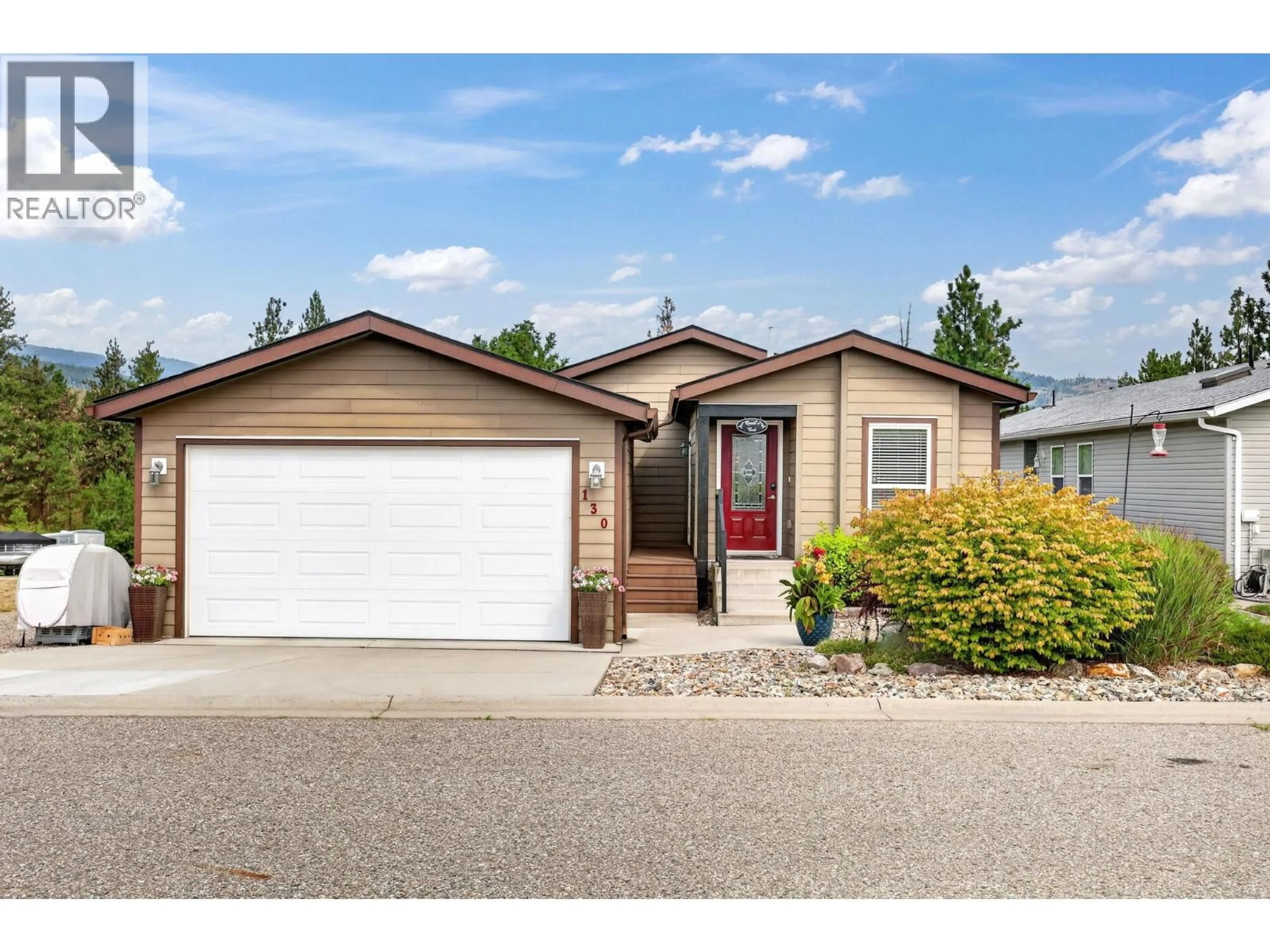 Home with vinyl exterior material, street for 130 - 9510 97 HIGHWAY NORTH, Vernon British Columbia V1H1R8