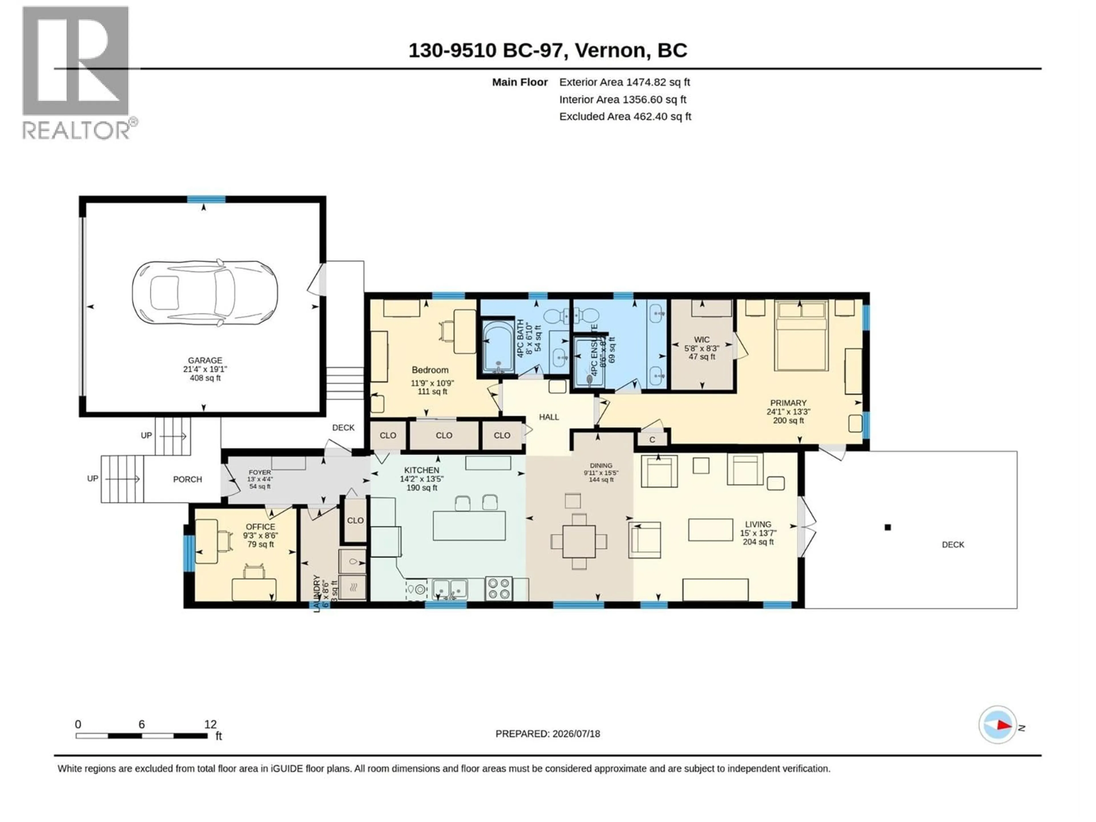 Floor plan for 130 - 9510 97 HIGHWAY NORTH, Vernon British Columbia V1H1R8