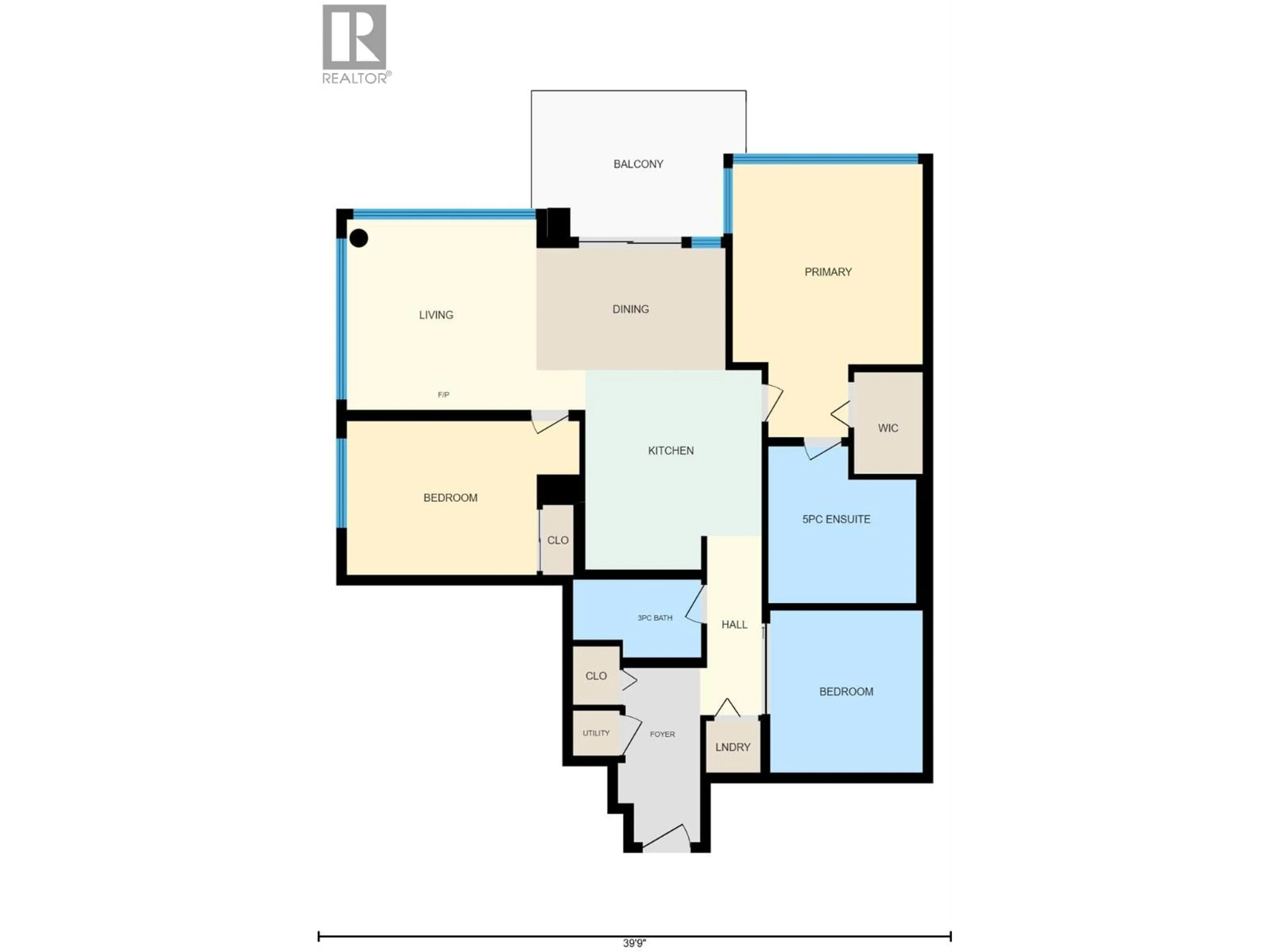 Floor plan for 2308 - 1075 SUNSET DRIVE, Kelowna British Columbia V1Y9Y9