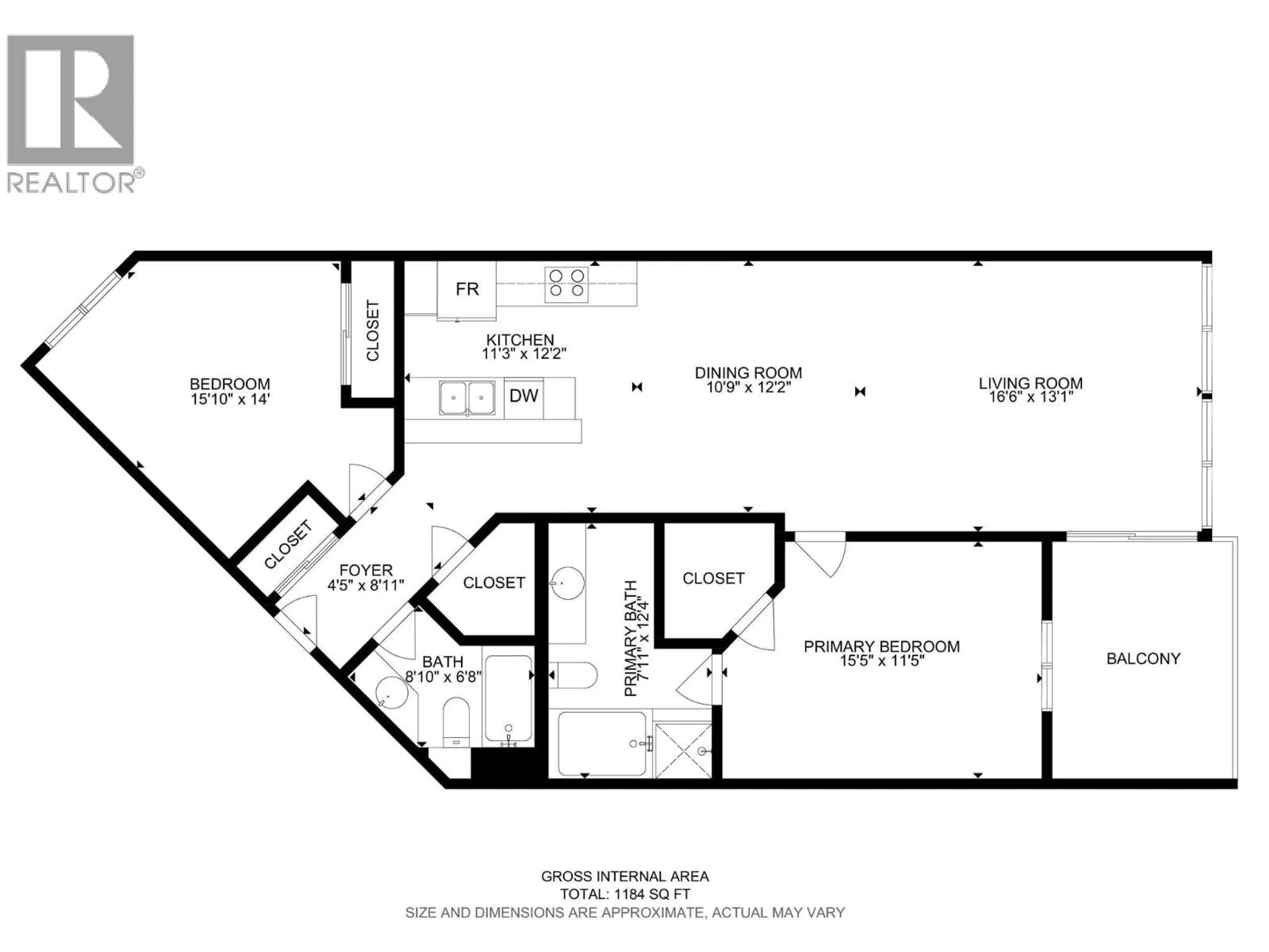 Floor plan for 320 - 1331 ELLIS STREET, Kelowna British Columbia V1Y1Z9