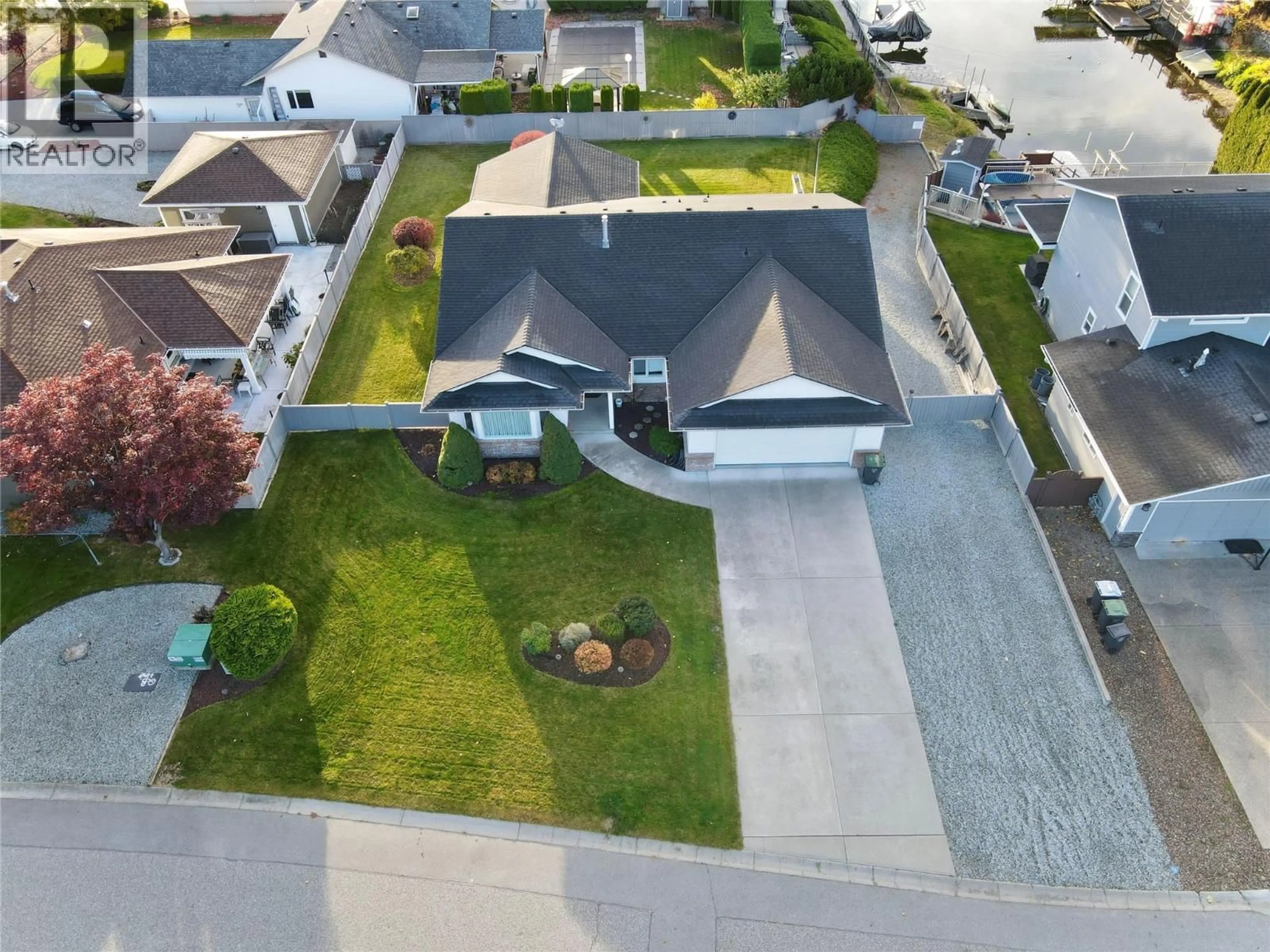 A pic from outside/outdoor area/front of a property/back of a property/a pic from drone, water/lake/river/ocean view for 1693 NEWPORT ROAD, West Kelowna British Columbia V4T1X1