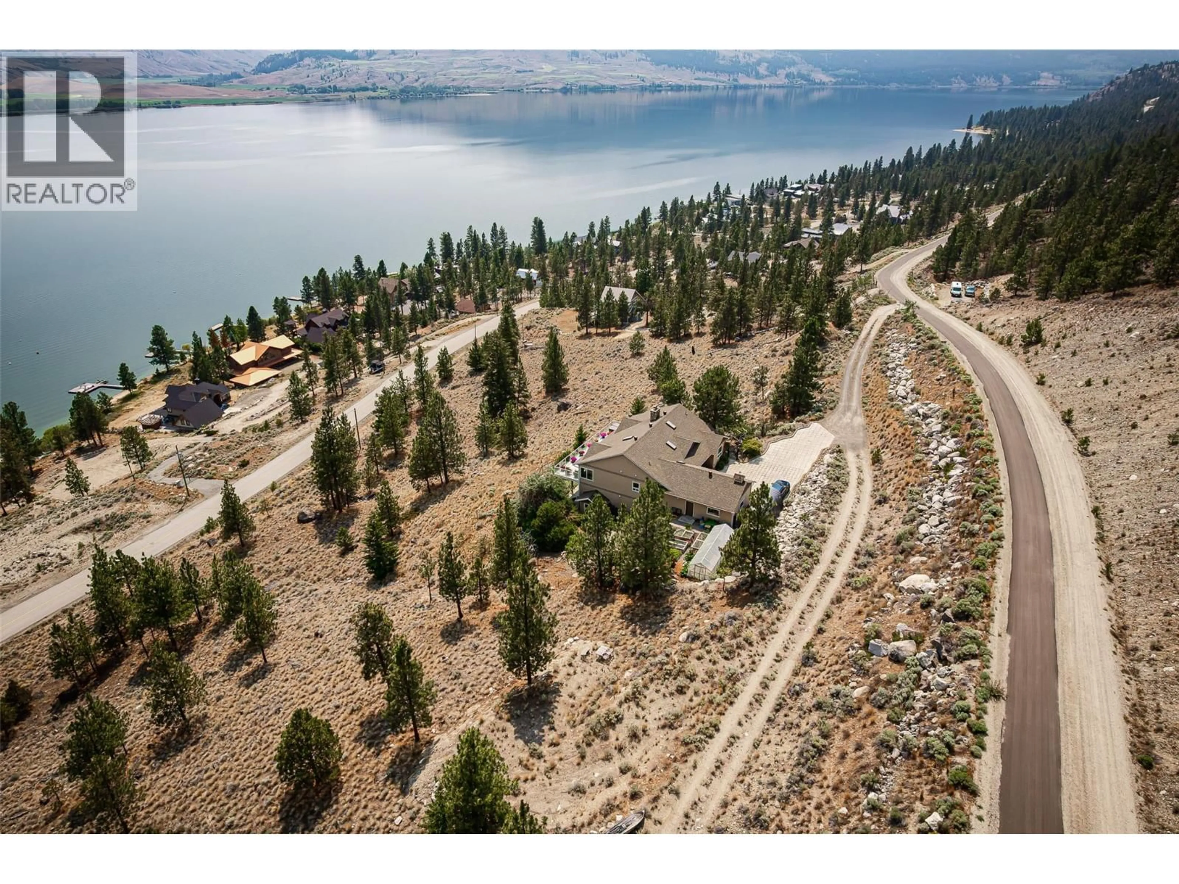 A pic from outside/outdoor area/front of a property/back of a property/a pic from drone, water/lake/river/ocean view for 6407 MONCK PARK ROAD, Merritt British Columbia V1K0A1