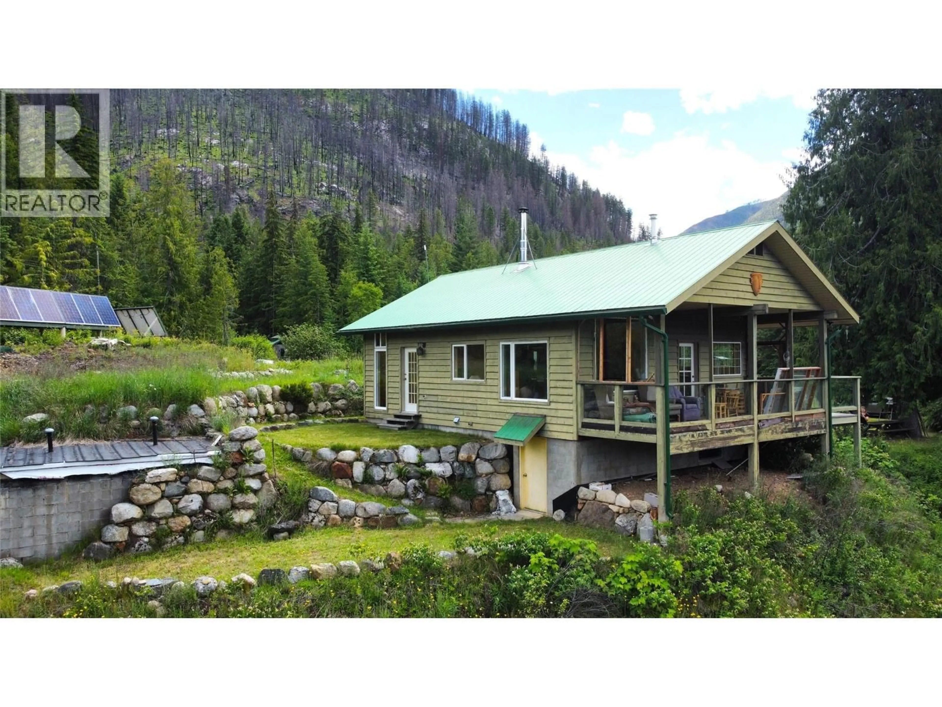 A pic from outside/outdoor area/front of a property/back of a property/a pic from drone, mountain view for 9155 HIGHWAY 6 OTHER, Silverton British Columbia V0G1S0