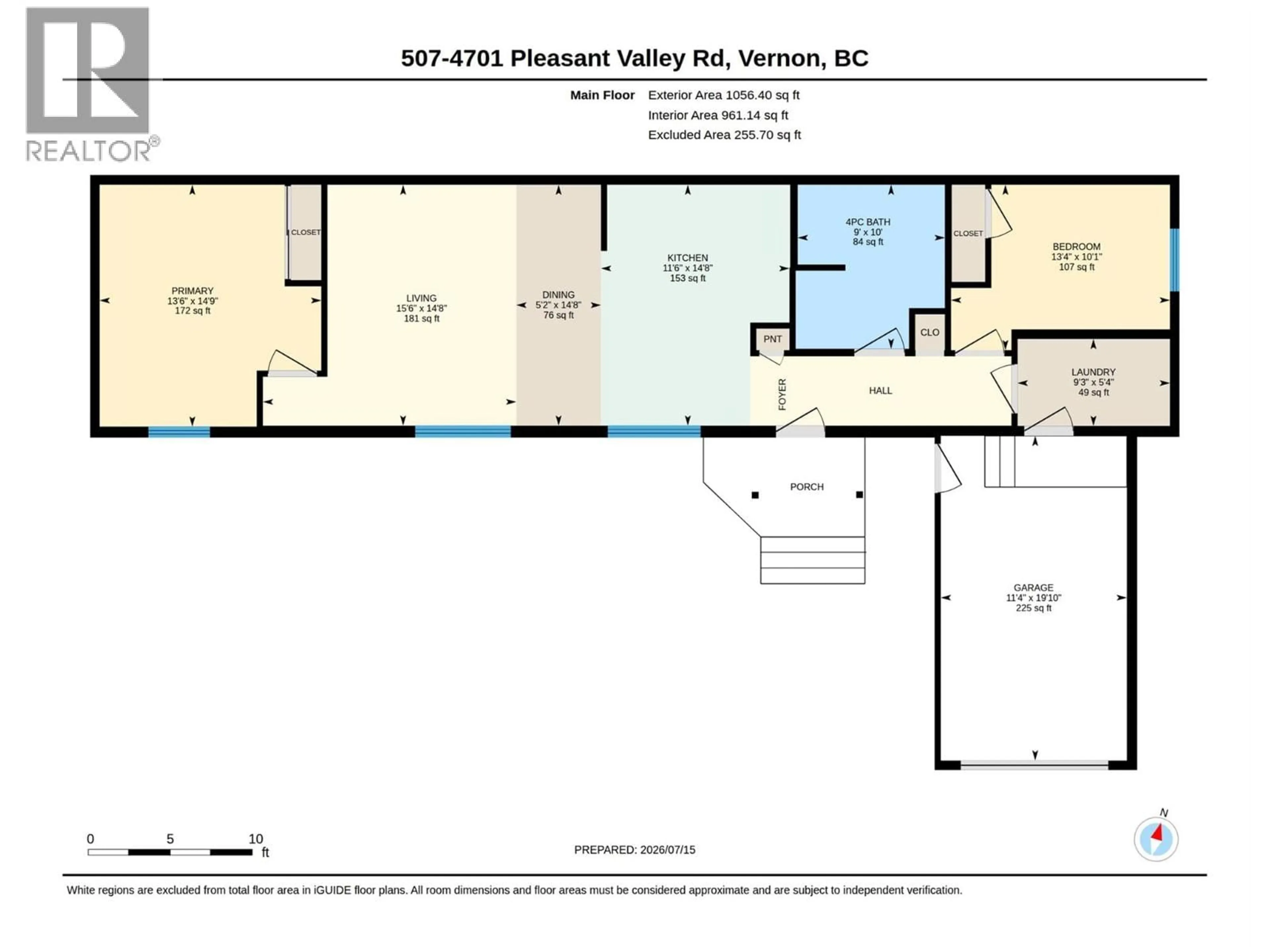 Floor plan for 507 - 4701 PLEASANT VALLEY ROAD, Vernon British Columbia V1T4M7