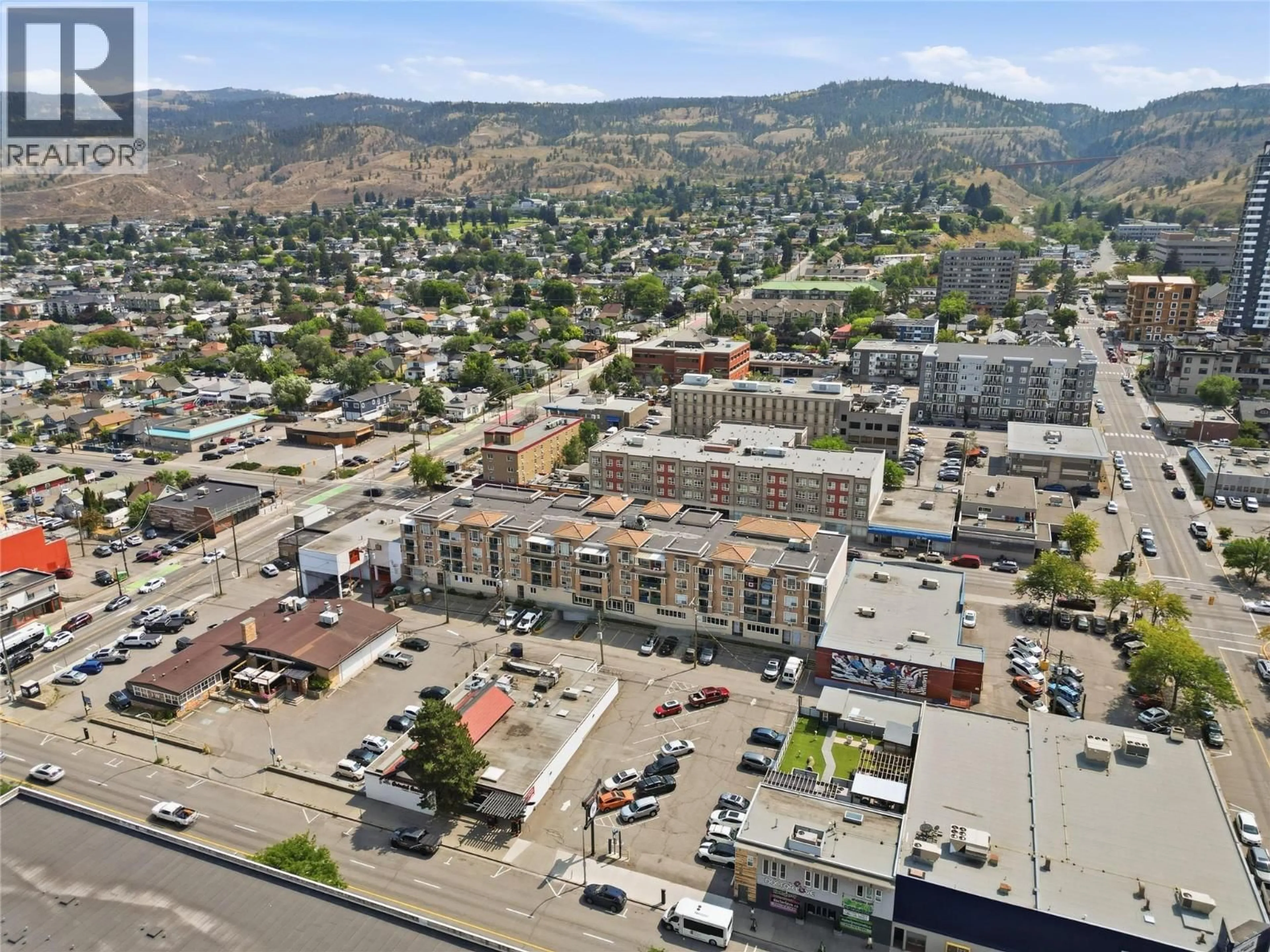 A pic from outside/outdoor area/front of a property/back of a property/a pic from drone, mountain view for 314 - 554 SEYMOUR STREET, Kamloops British Columbia V2C2G9