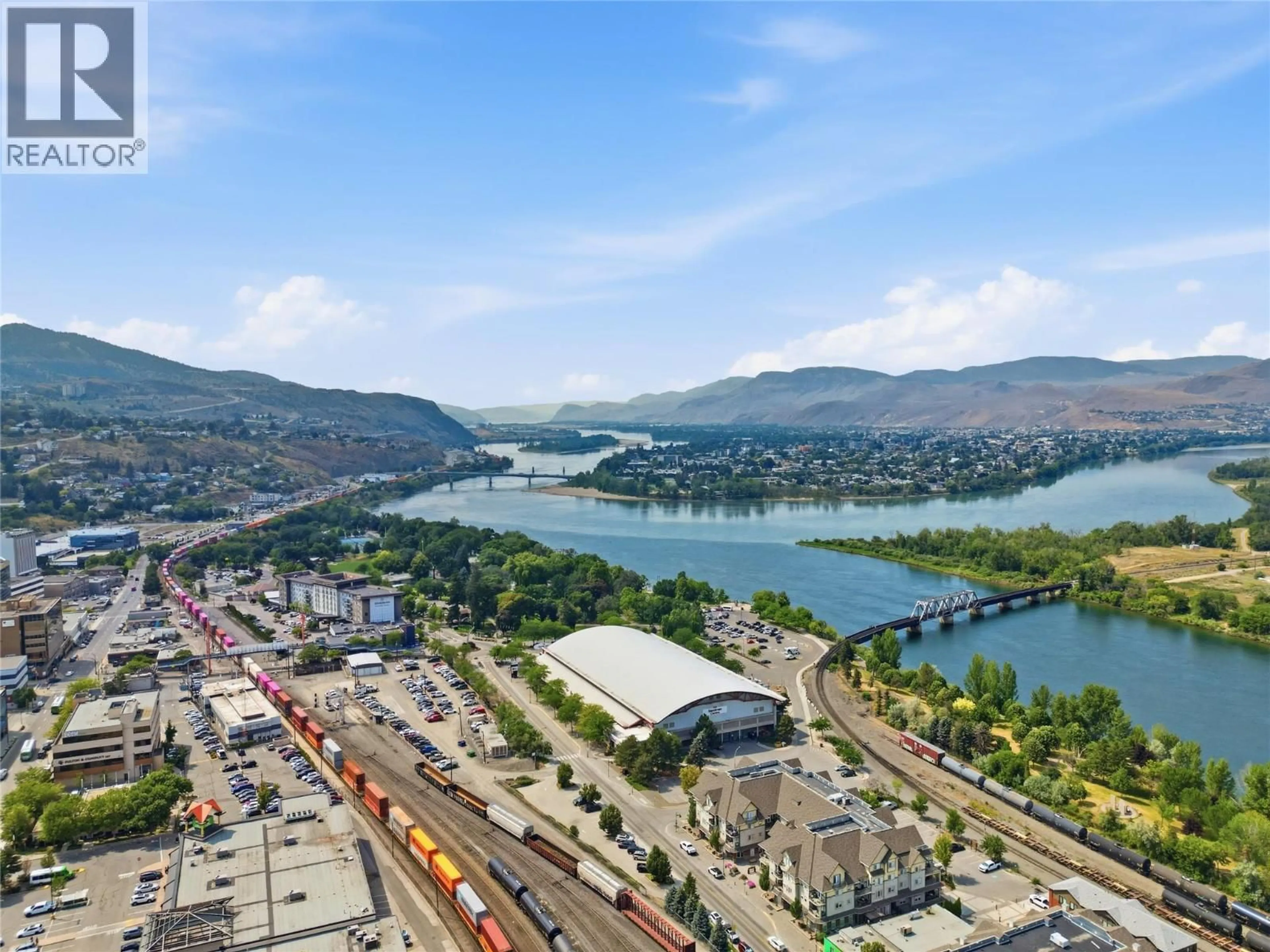 A pic from outside/outdoor area/front of a property/back of a property/a pic from drone, water/lake/river/ocean view for 314 - 554 SEYMOUR STREET, Kamloops British Columbia V2C2G9