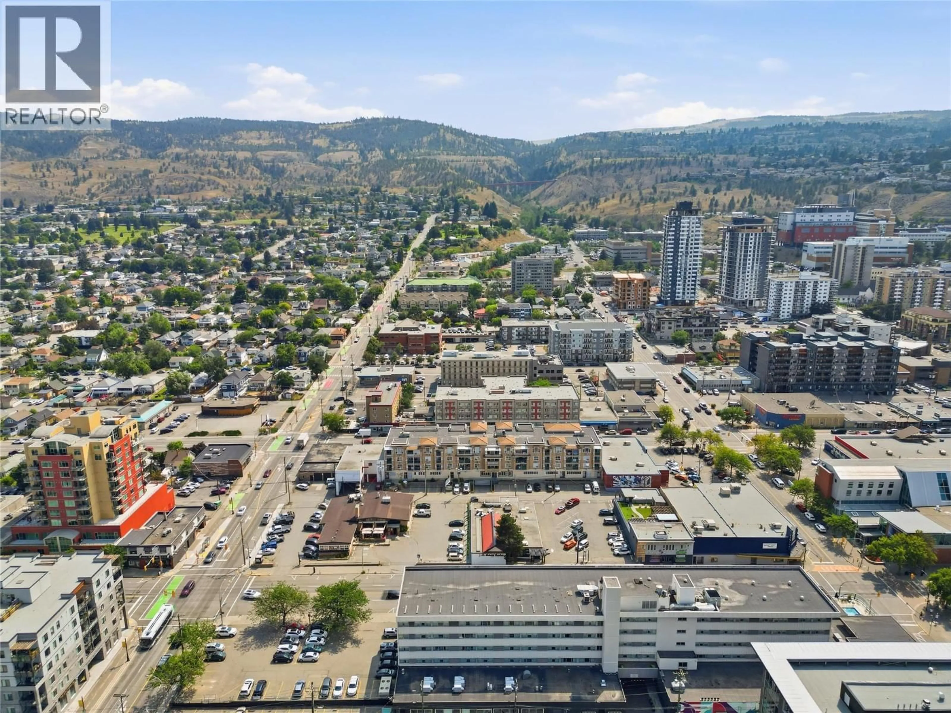 A pic from outside/outdoor area/front of a property/back of a property/a pic from drone, mountain view for 314 - 554 SEYMOUR STREET, Kamloops British Columbia V2C2G9