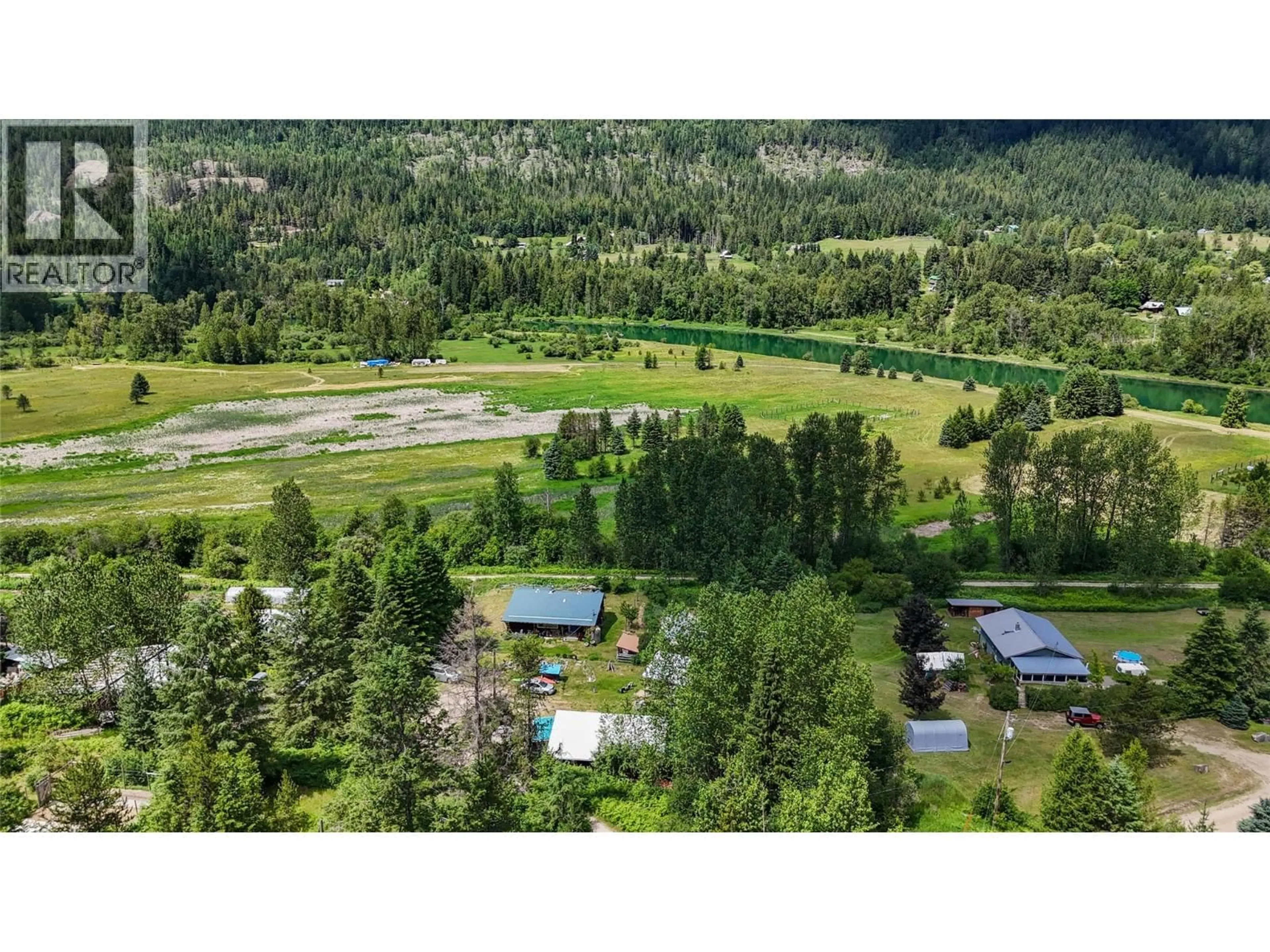 A pic from outside/outdoor area/front of a property/back of a property/a pic from drone, mountain view for 6123 TELFORD ROAD, Winlaw British Columbia V0G2J0