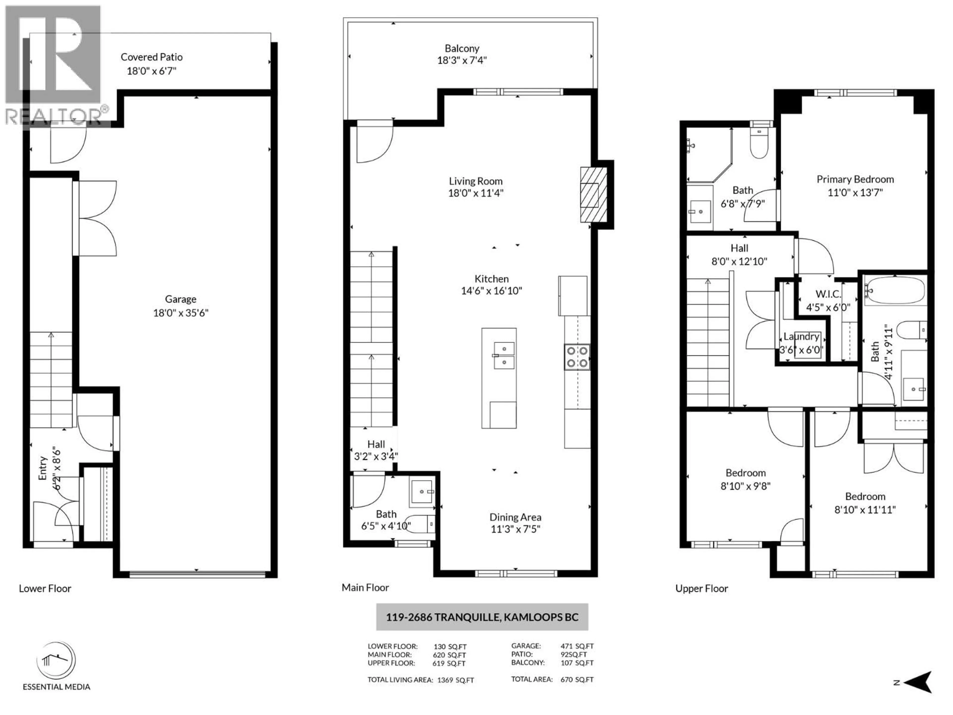 Floor plan for 117 - 2686 TRANQUILLE ROAD, Kamloops British Columbia V2B3P1