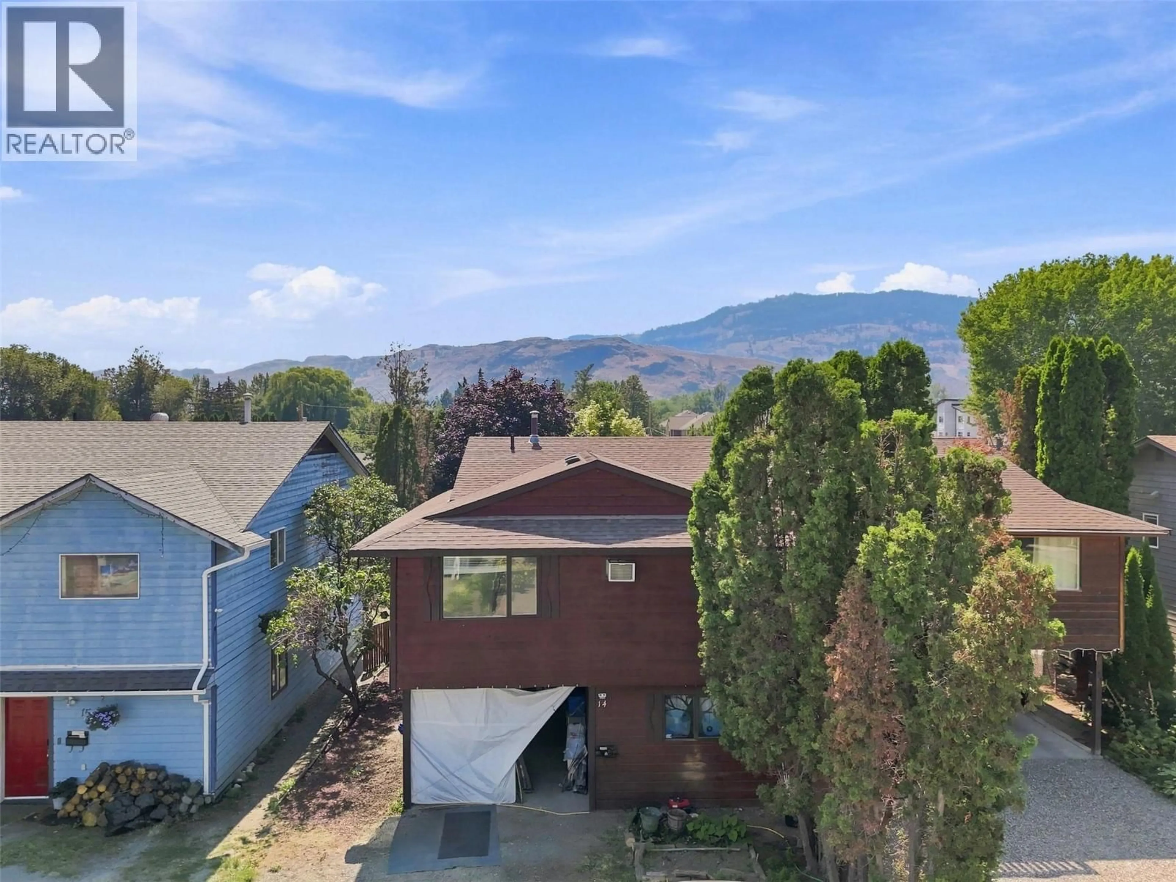 A pic from outside/outdoor area/front of a property/back of a property/a pic from drone, mountain view for 14 - 685 SINGH STREET, Kamloops British Columbia V2B5C5