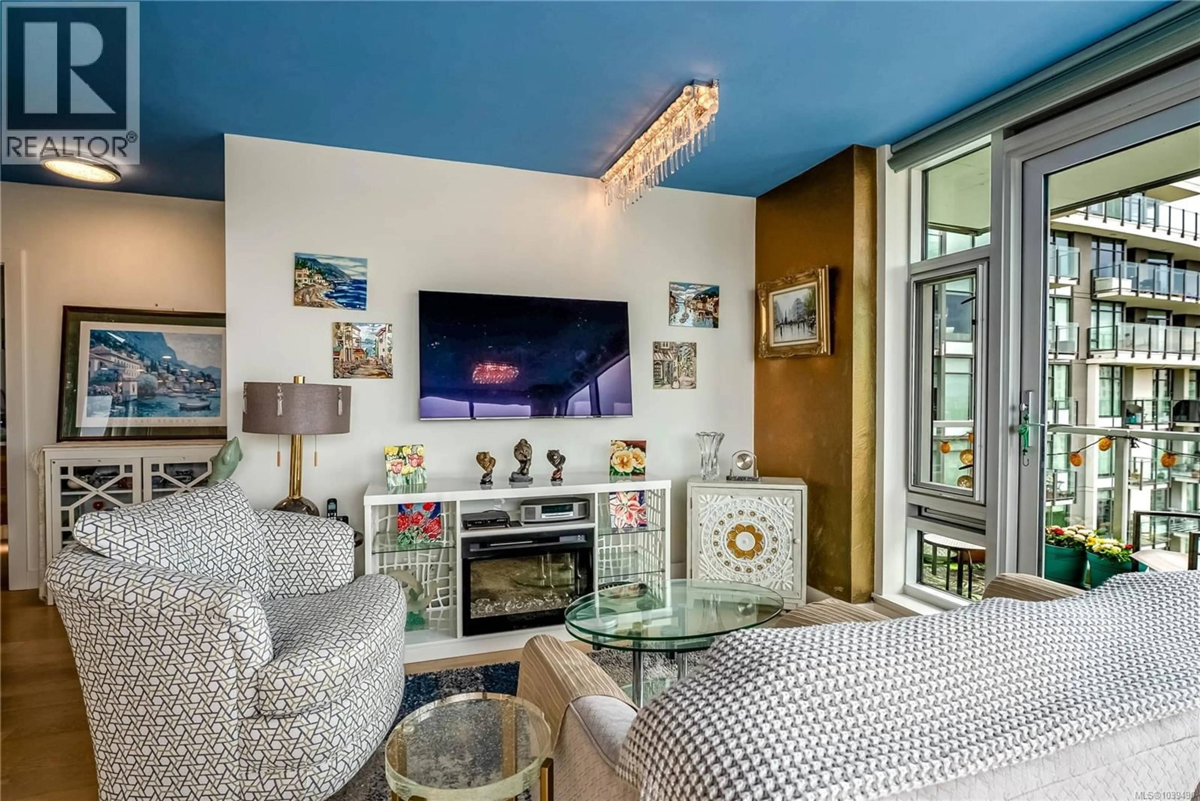 Living room with furniture, unknown for 1402 - 989 JOHNSON STREET, Victoria British Columbia V8V0E3
