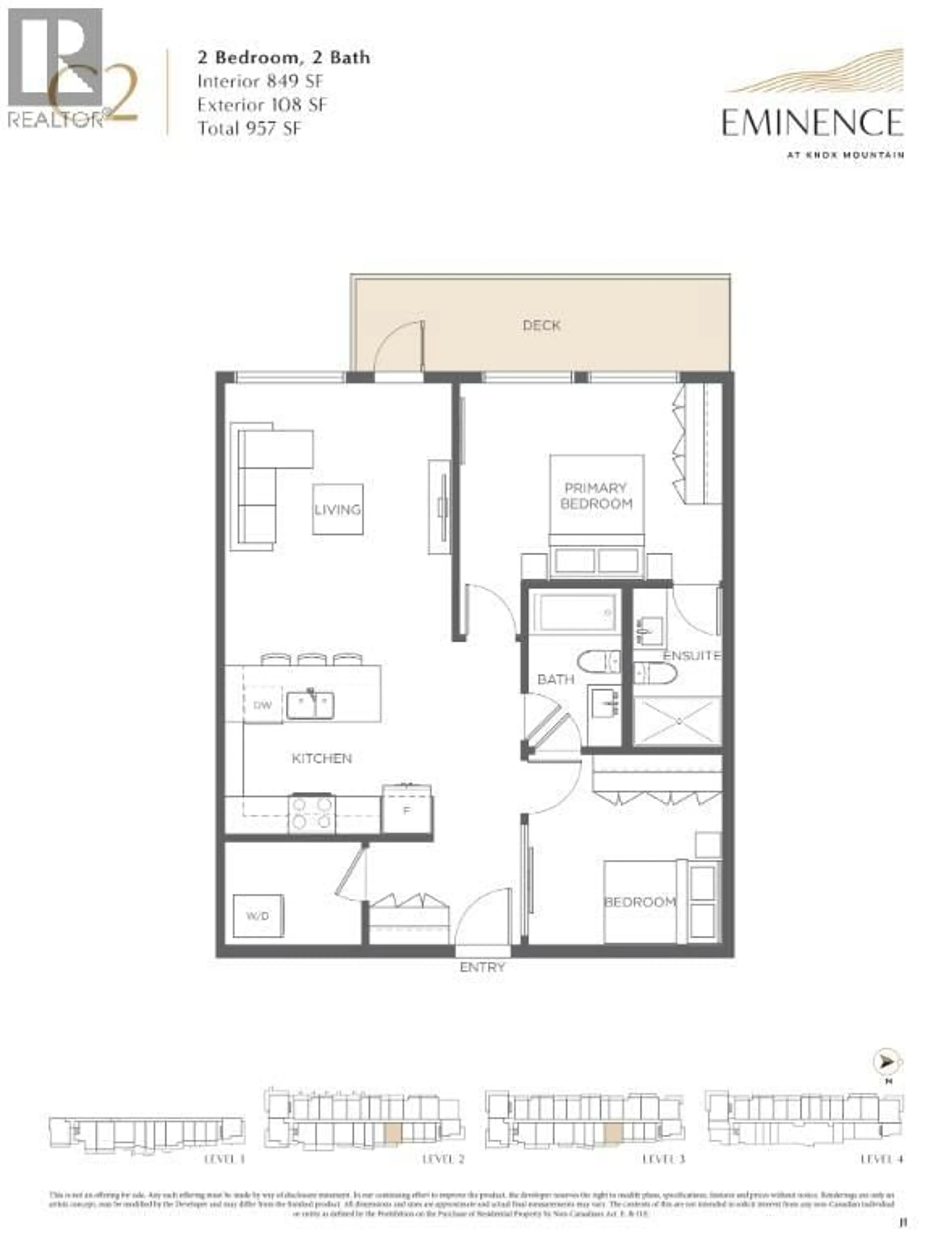 Floor plan for 305 - 630 BOYNTON PLACE, Kelowna British Columbia V1V3B8