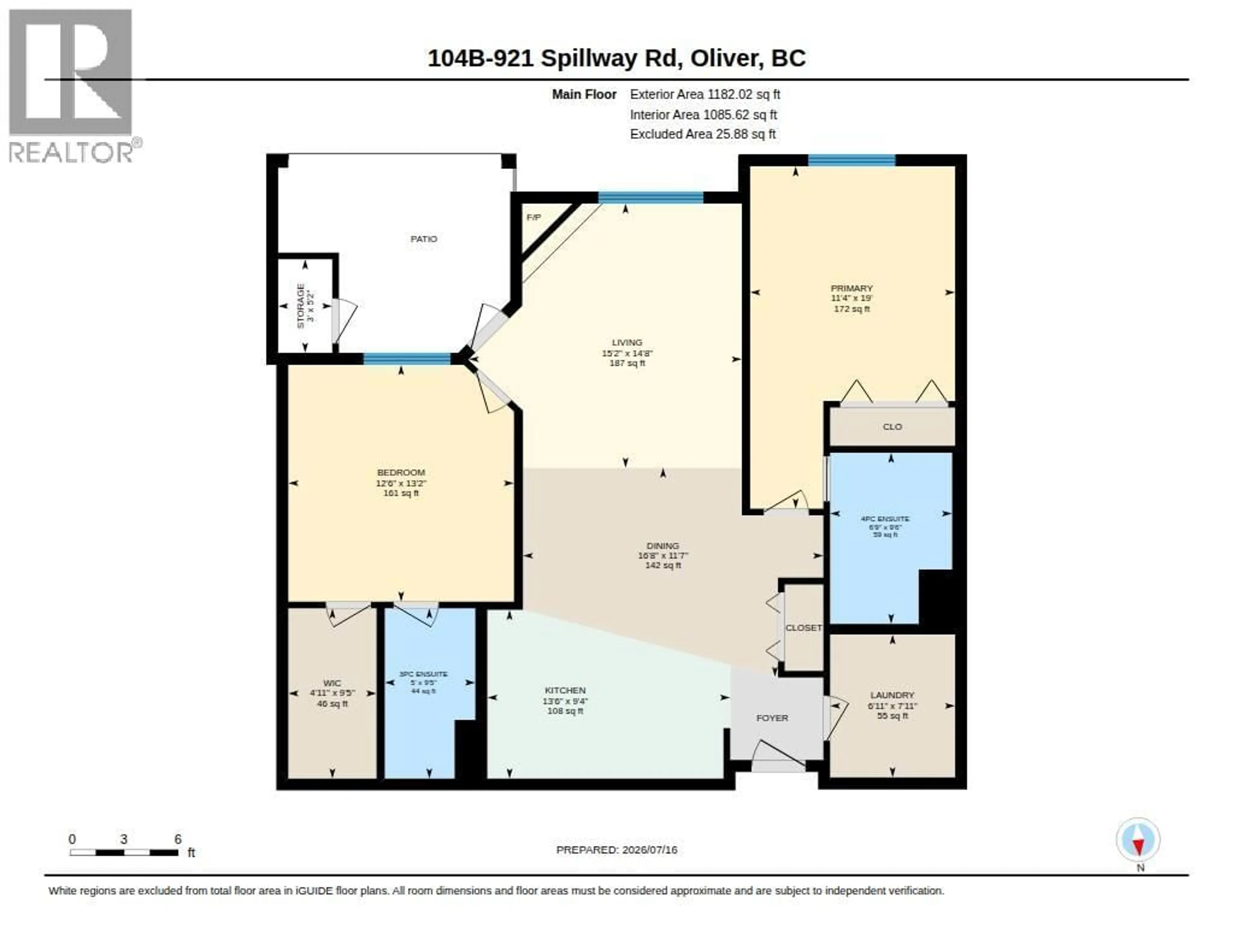 Floor plan for 104B - 921 SPILLWAY ROAD, Oliver British Columbia V0H1T8