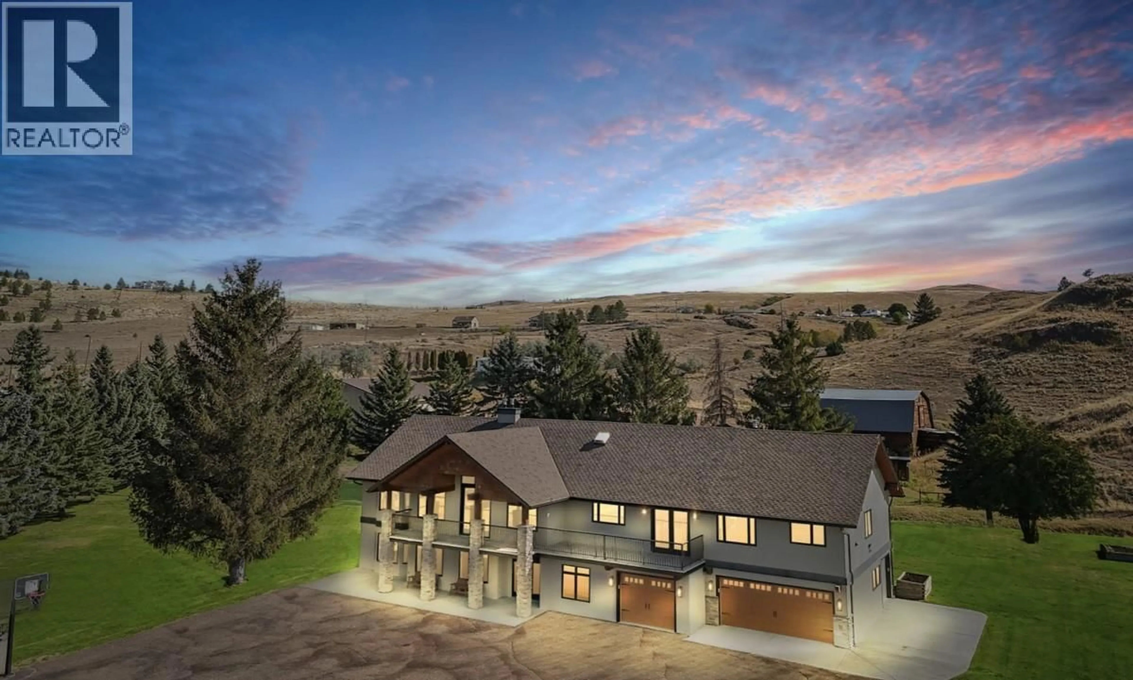 A pic from outside/outdoor area/front of a property/back of a property/a pic from drone, mountain view for 945 SIMMS ROAD, Kamloops British Columbia V0E2A0
