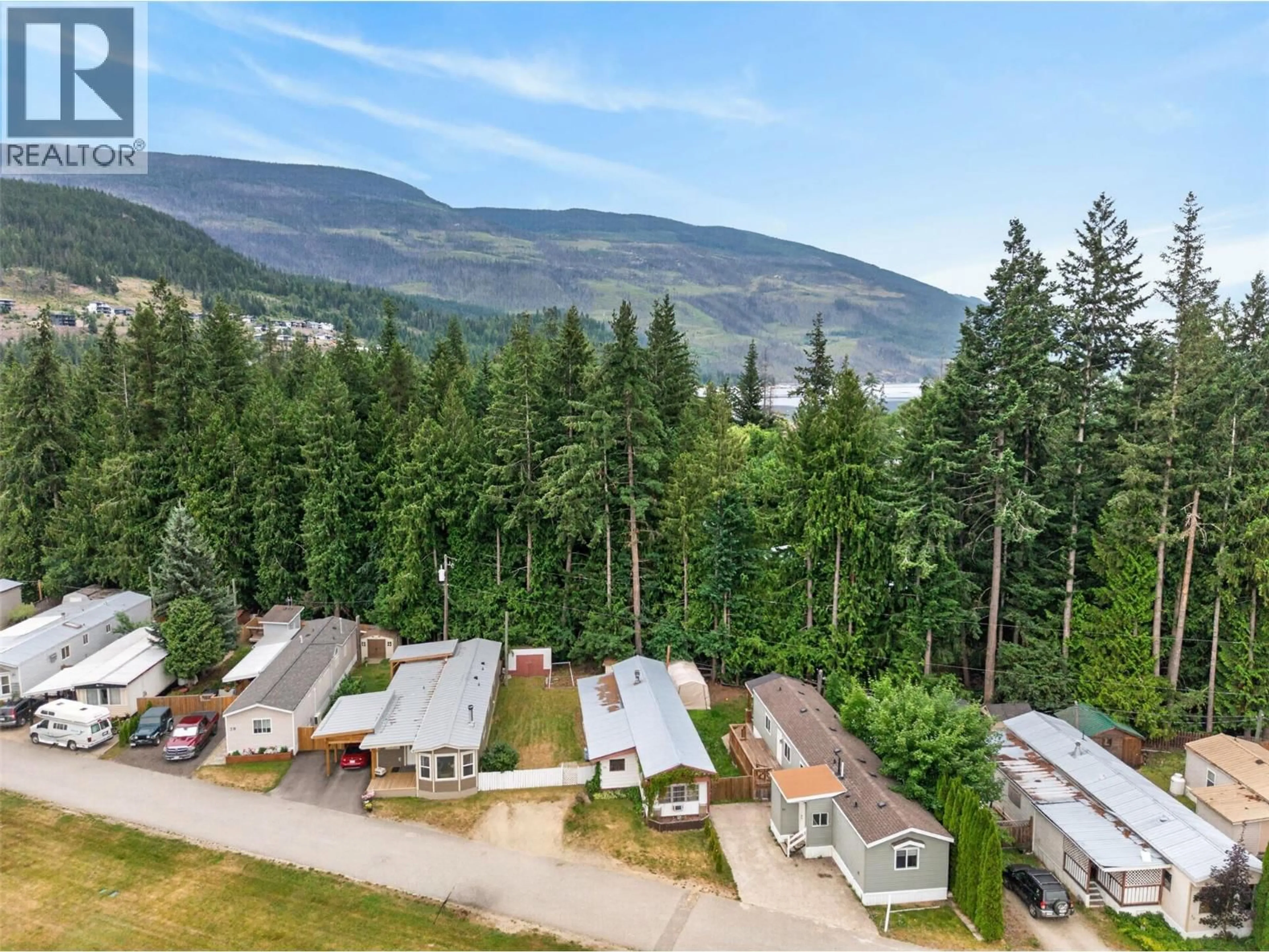 A pic from outside/outdoor area/front of a property/back of a property/a pic from drone, mountain view for 30 - 501 KAPPEL STREET, Sicamous British Columbia V0E2V1