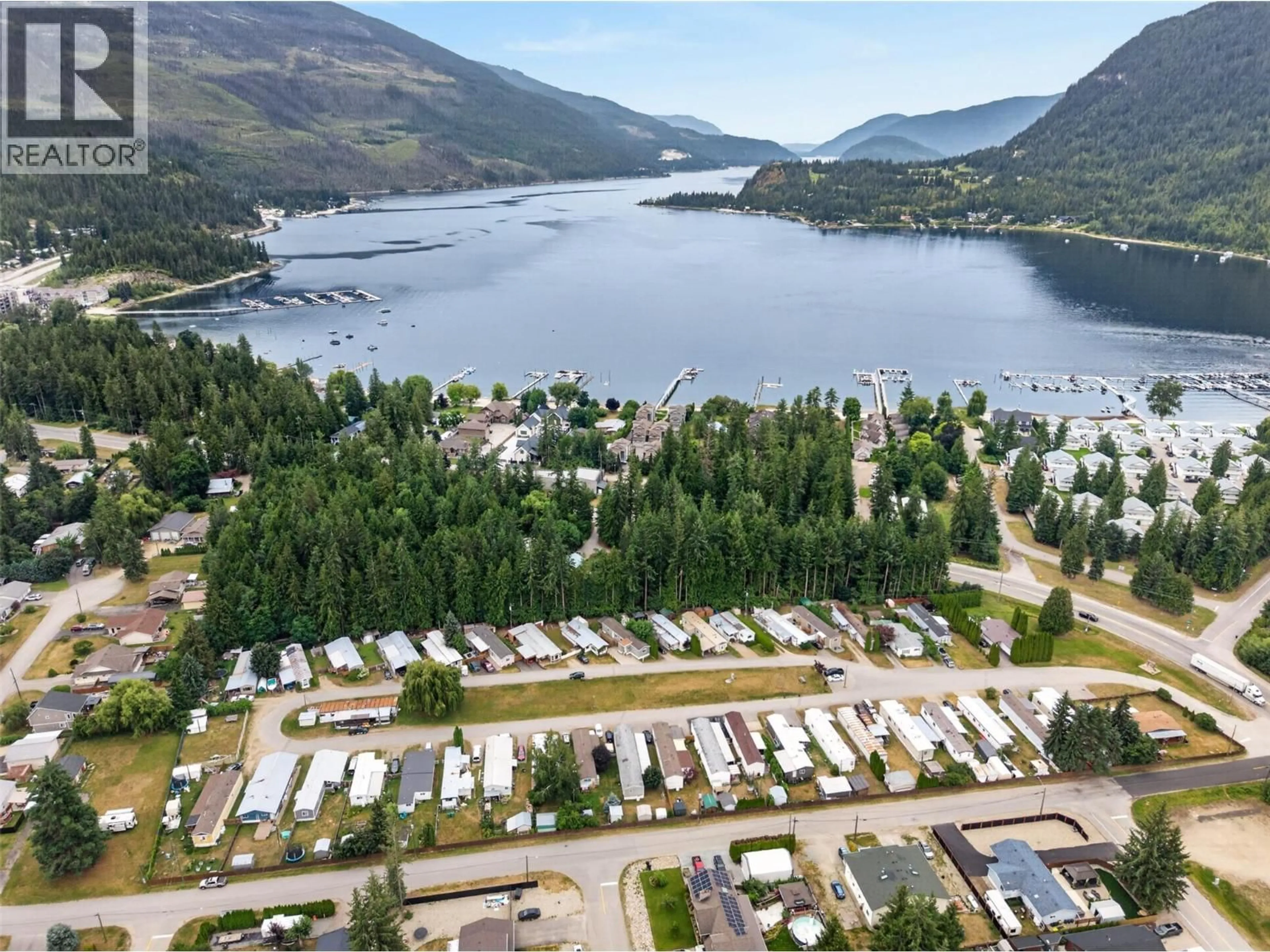 A pic from outside/outdoor area/front of a property/back of a property/a pic from drone, water/lake/river/ocean view for 30 - 501 KAPPEL STREET, Sicamous British Columbia V0E2V1