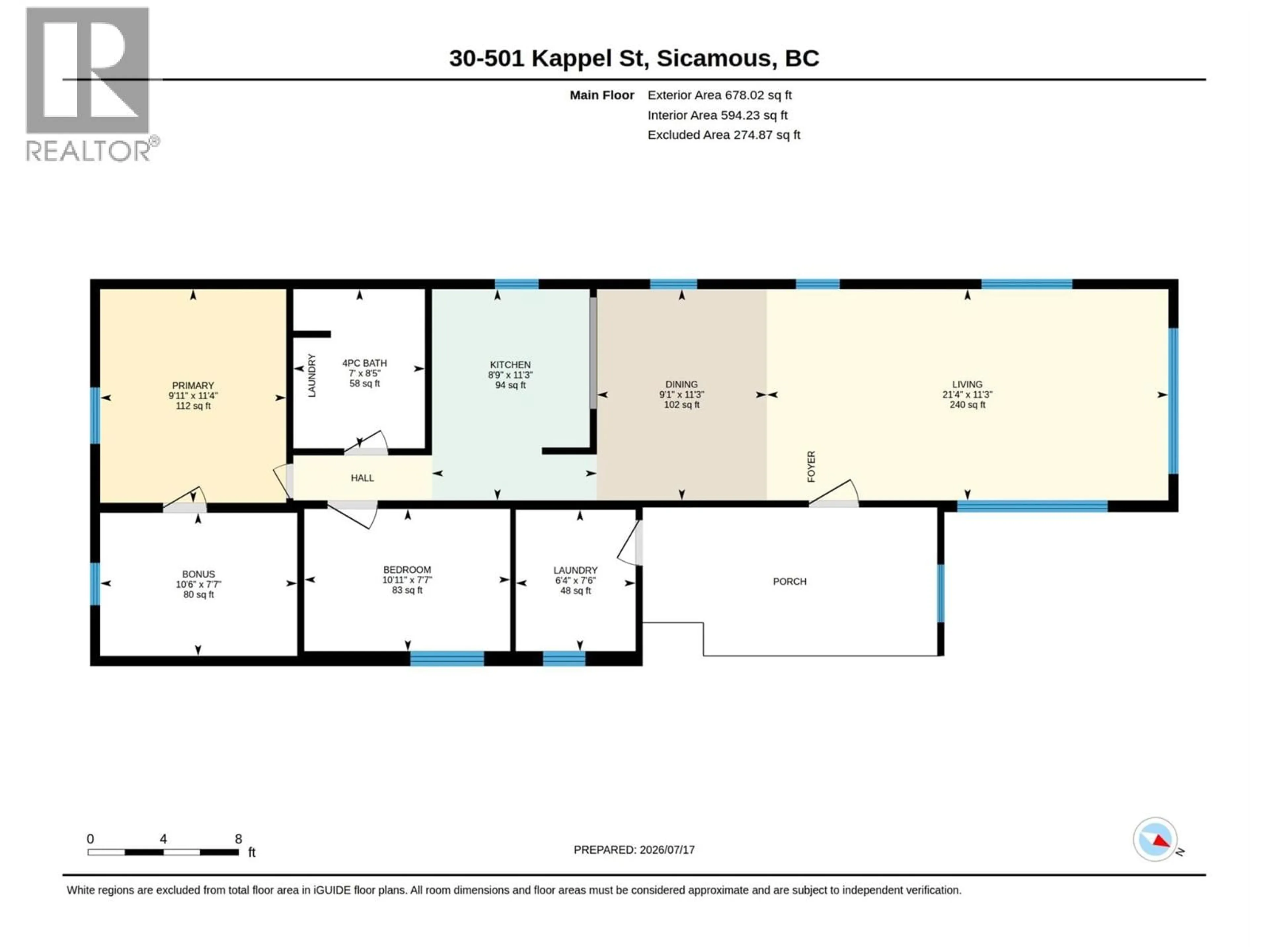 Floor plan for 30 - 501 KAPPEL STREET, Sicamous British Columbia V0E2V1