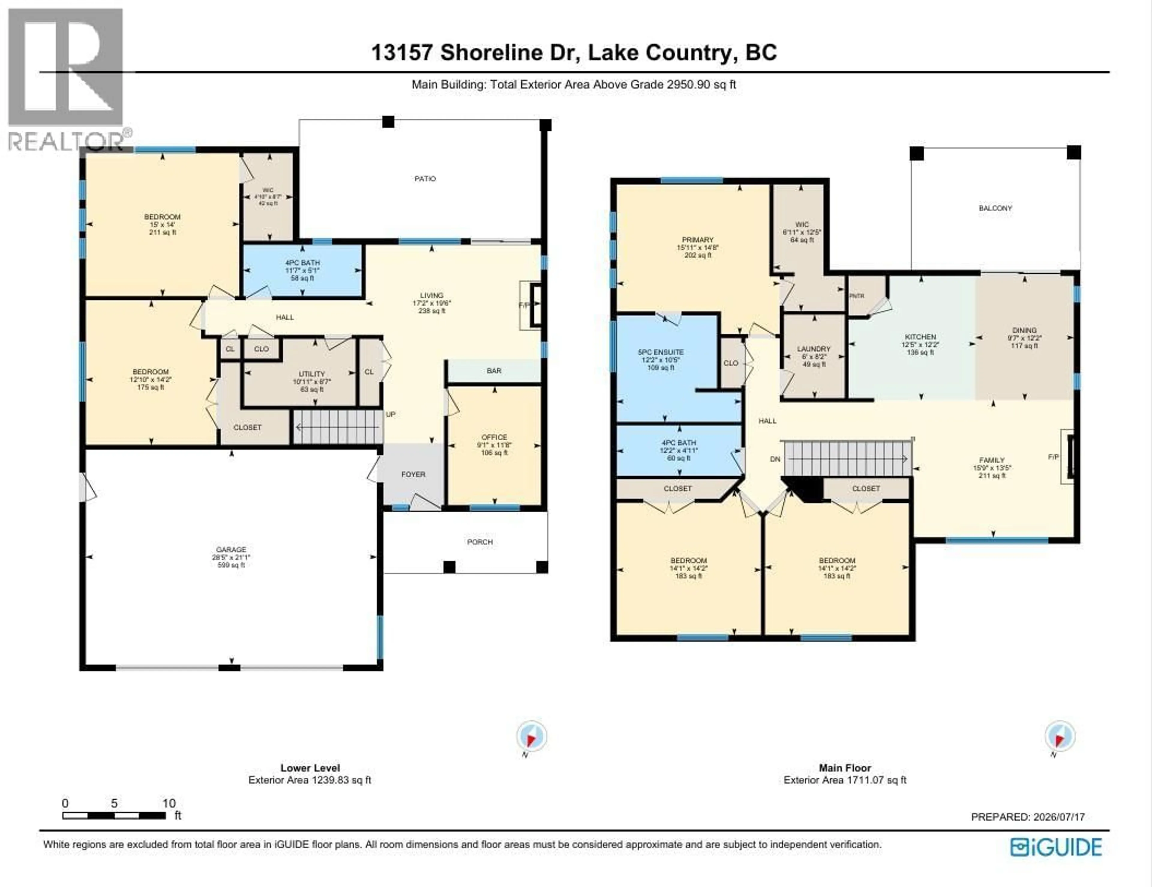 Floor plan for 13157 SHORELINE DRIVE, Lake Country British Columbia V4V2T2